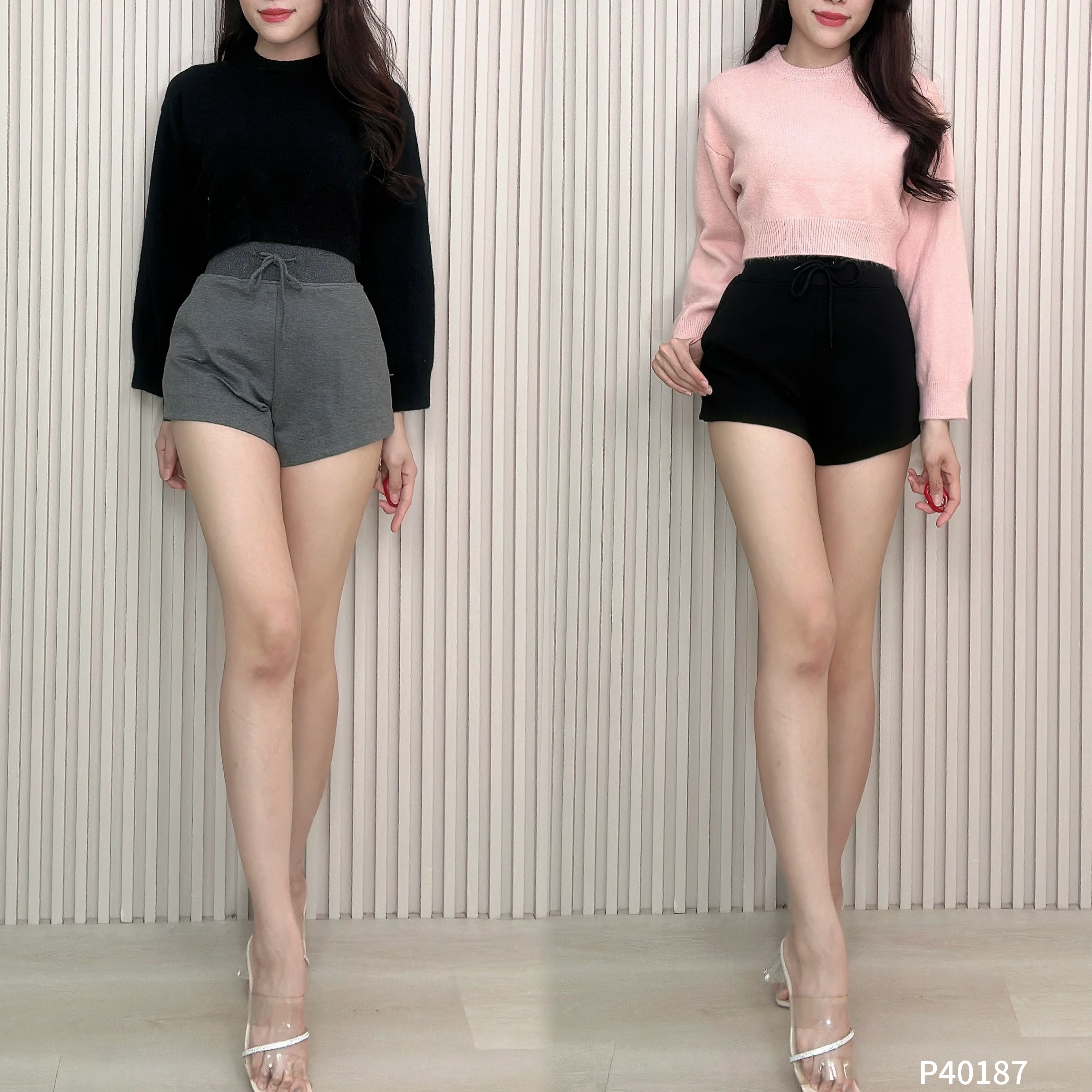 【LBP独家】休闲运动风A字阔腿短裤 (P40187) -特价-La'Belle Fashion Boutique Sdn Bhd