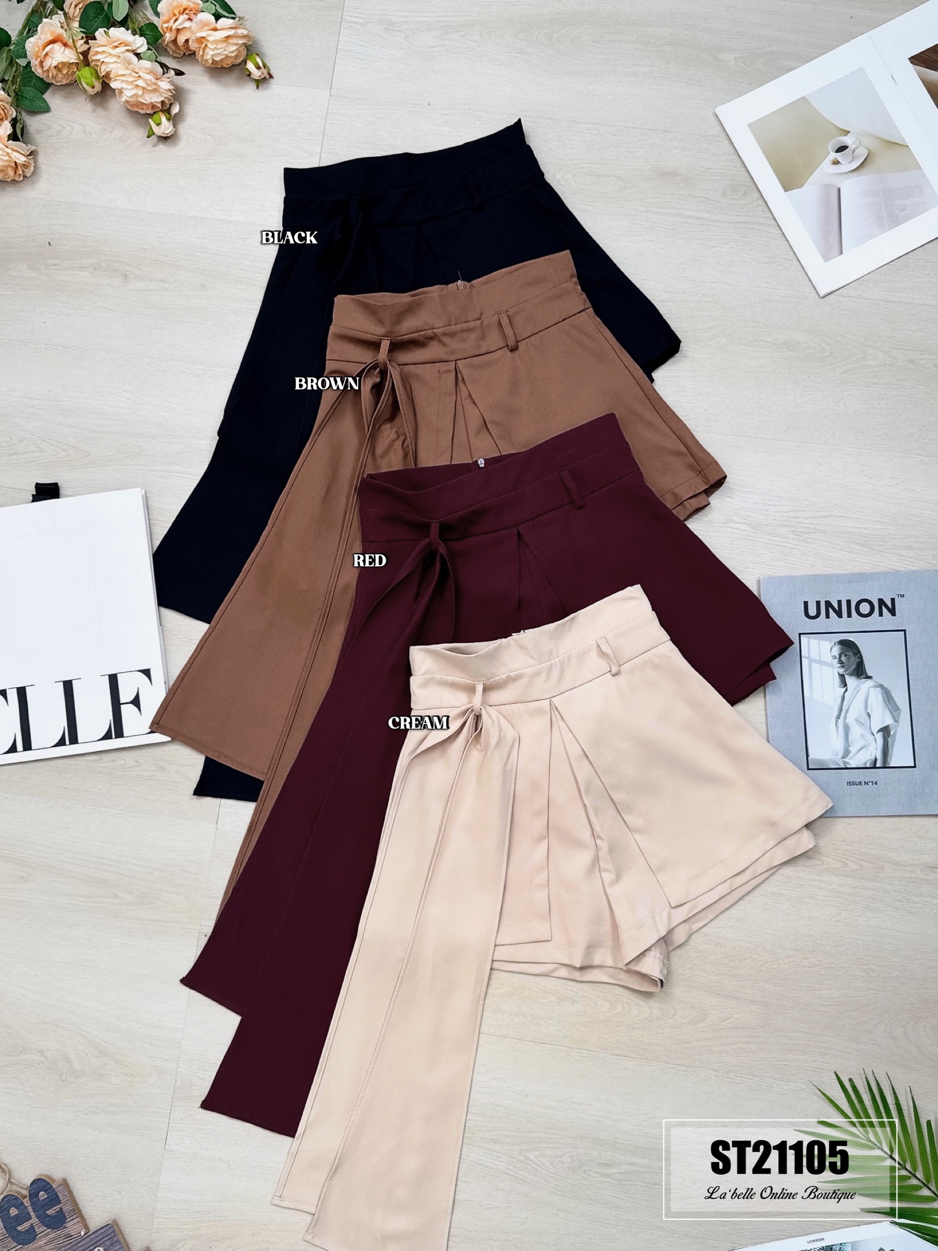 【LBP独家】设计感气质A字阔腿裤裙 (ST21105) -特价-La'Belle Fashion Boutique Sdn Bhd