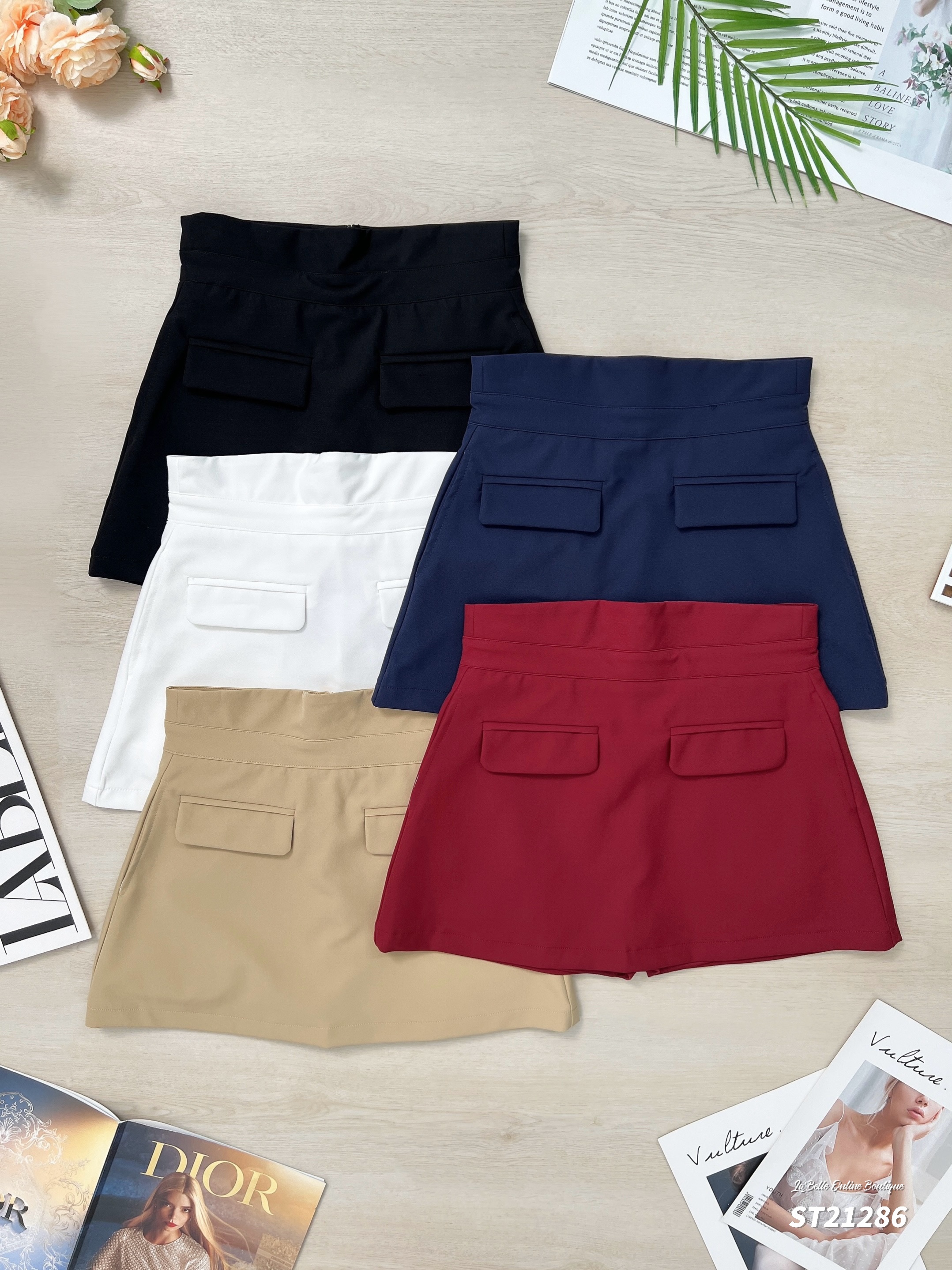 百搭显瘦A字高腰裤裙 (ST21286)