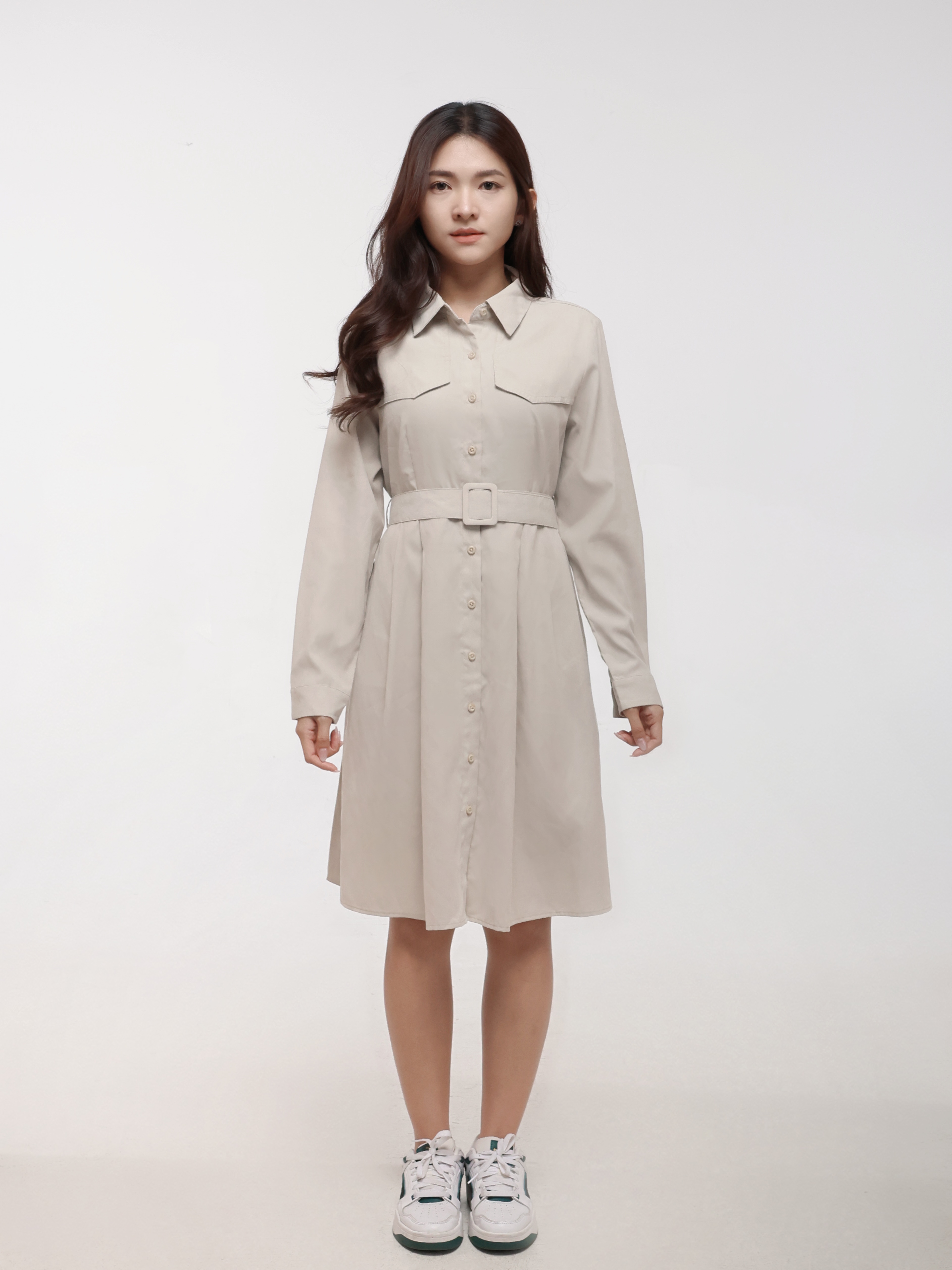 Women's Office Wear Button Up Dress (YS30101)