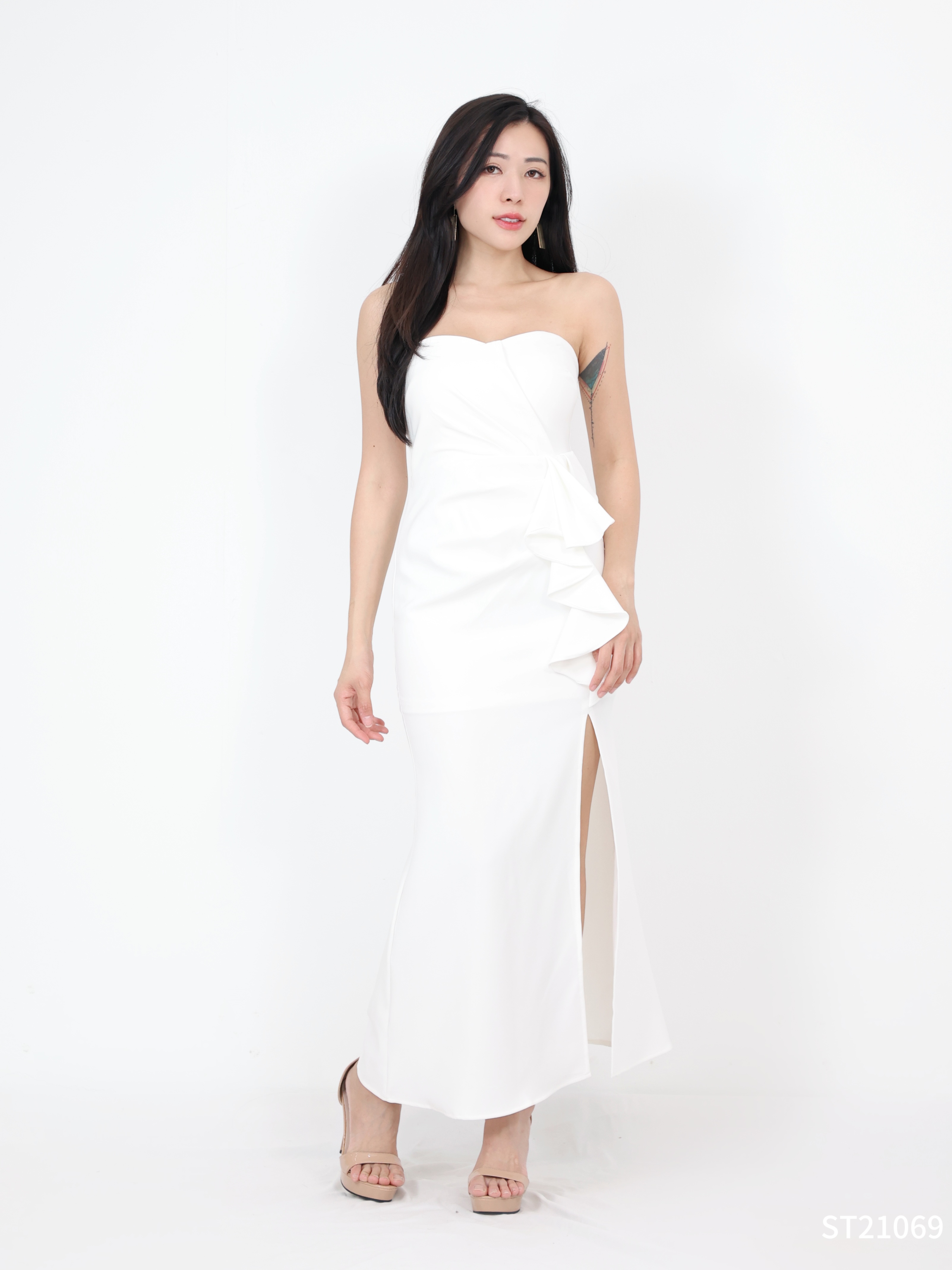 抹胸鱼尾开叉设计连身裙 (ST21069) - 特价-La'Belle Fashion Boutique Sdn Bhd