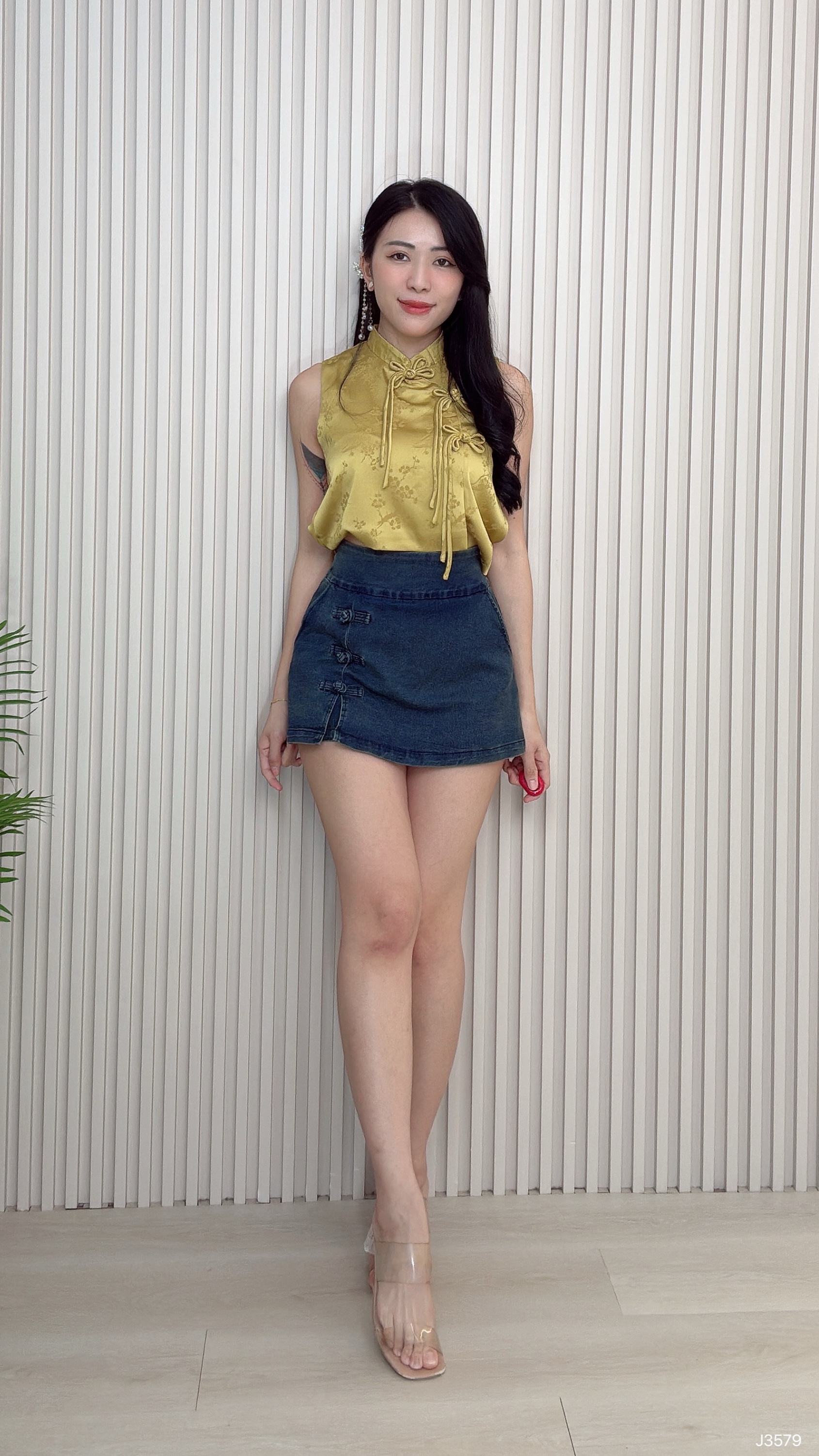 【LBP独家】时尚设计感A字高腰裤裙 (J3579)