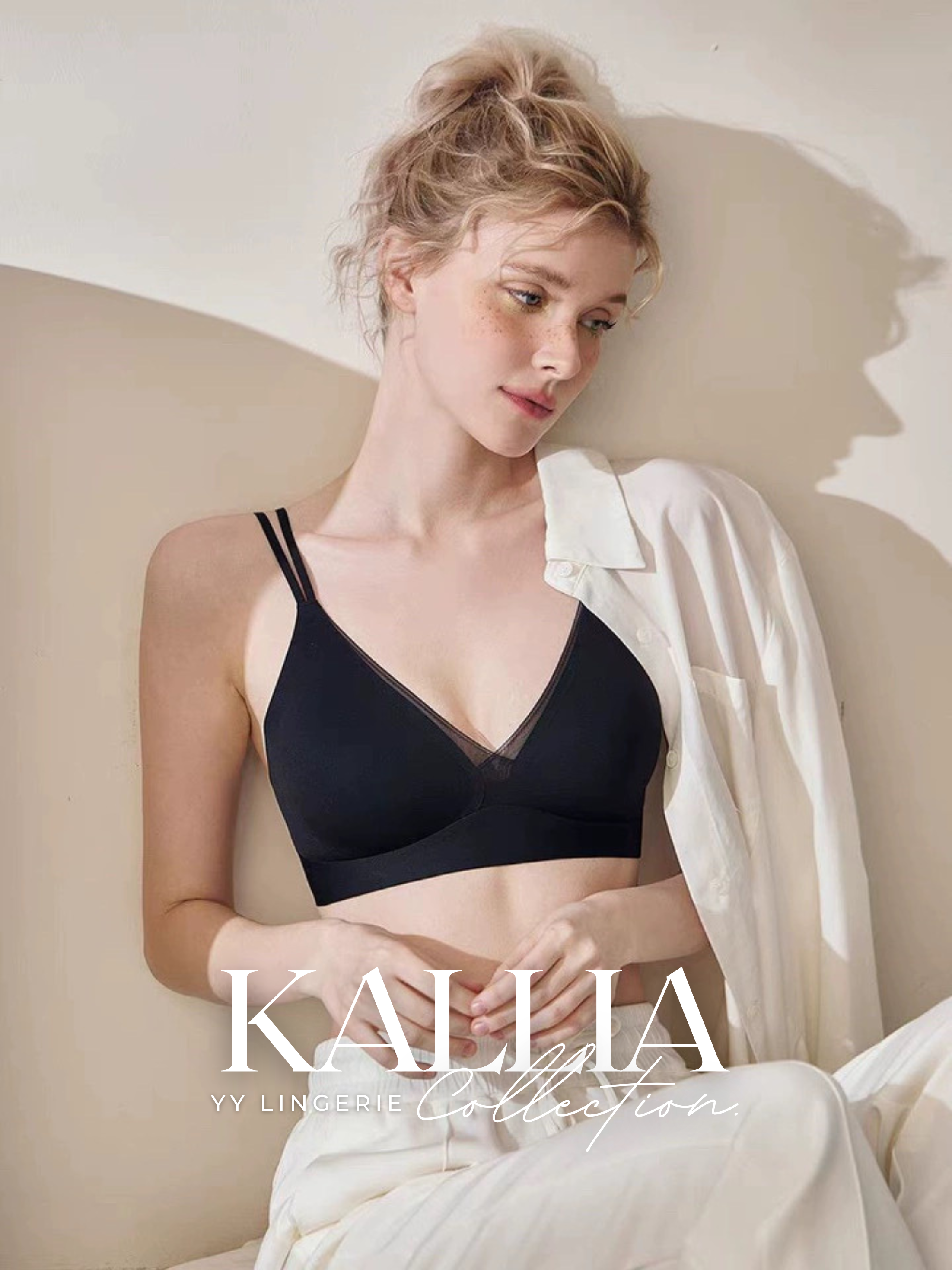 【独家YYL】性感无痕冰丝拼接无痕美背内衣 (4370)