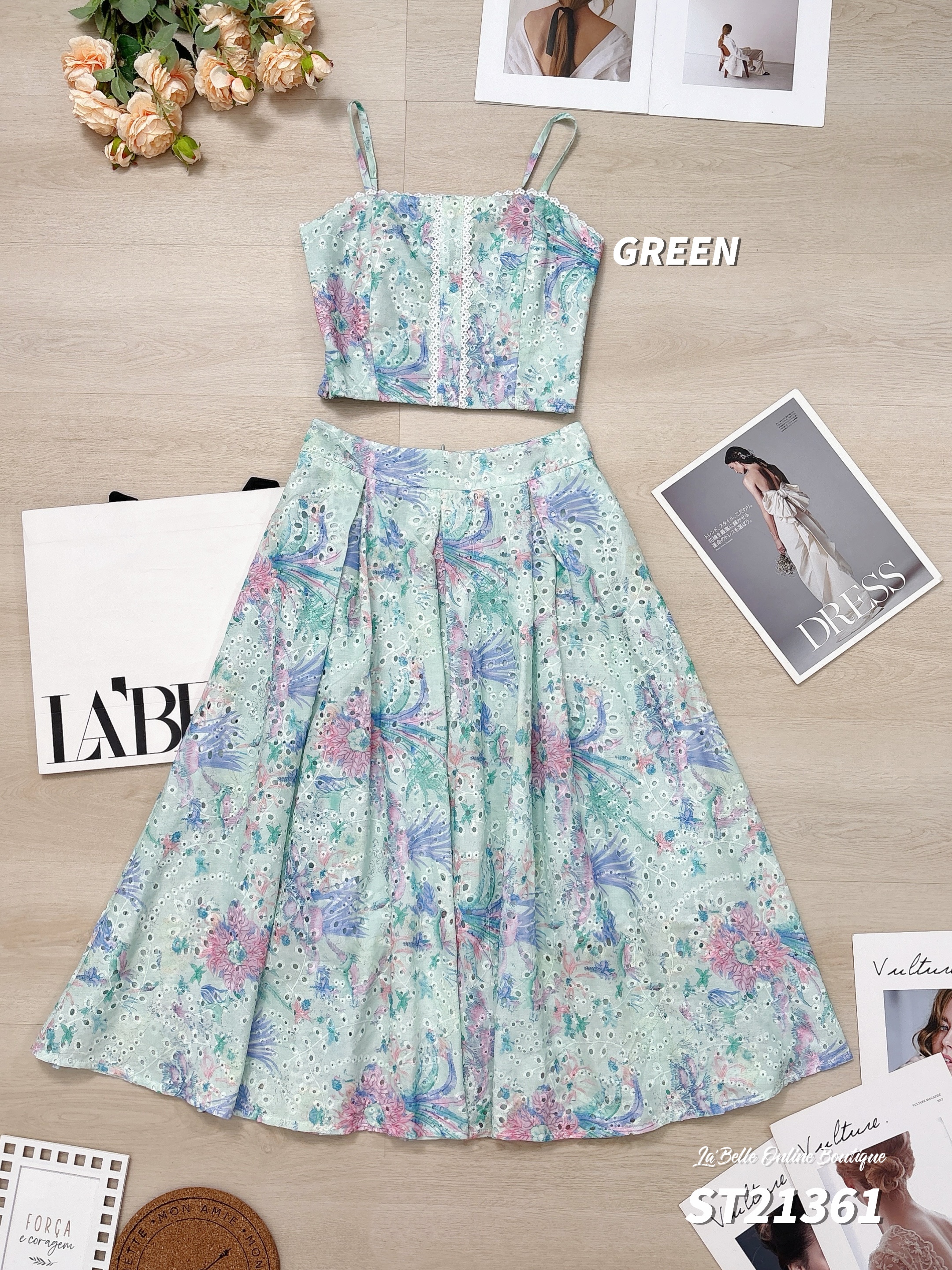 度假风通花设计两件套 (ST21361)