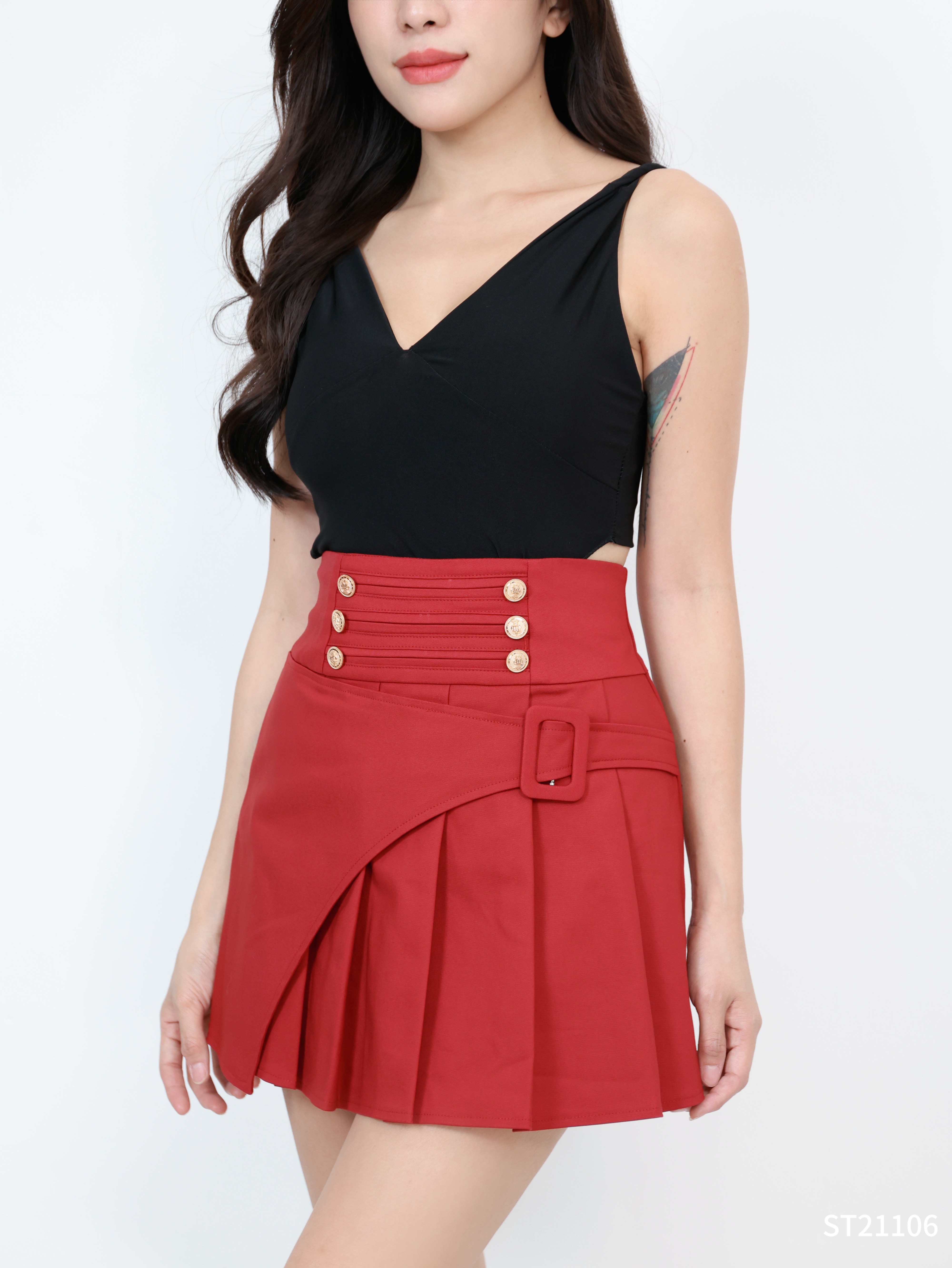 【LBP独家】时尚百搭不规则百褶A字裤裙 (ST21106) - 特价-La'Belle Fashion Boutique Sdn Bhd