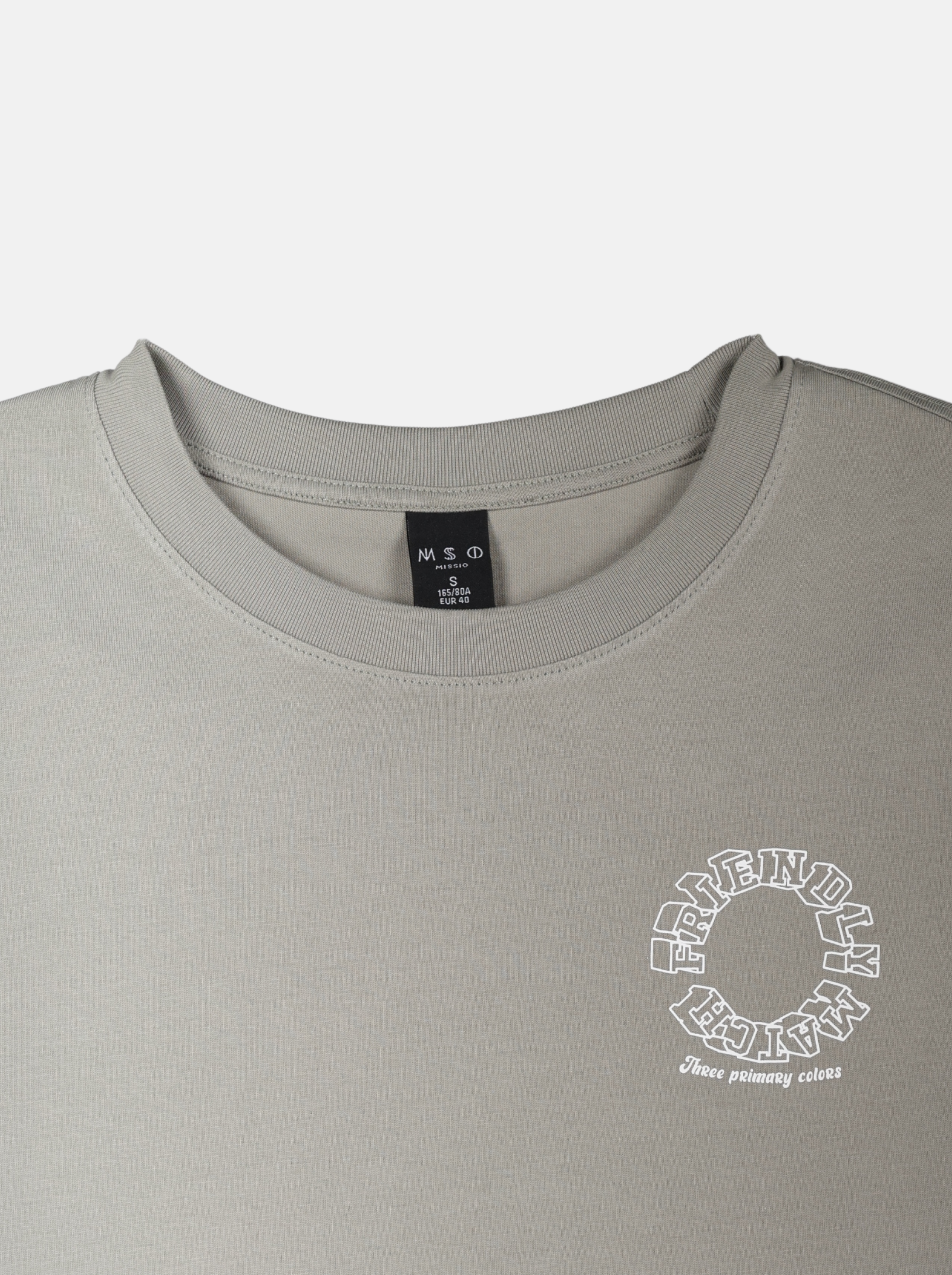 Regular Men's T-Shirt with "FRIENDLY MATCH" Logo Print  (YS30118)
