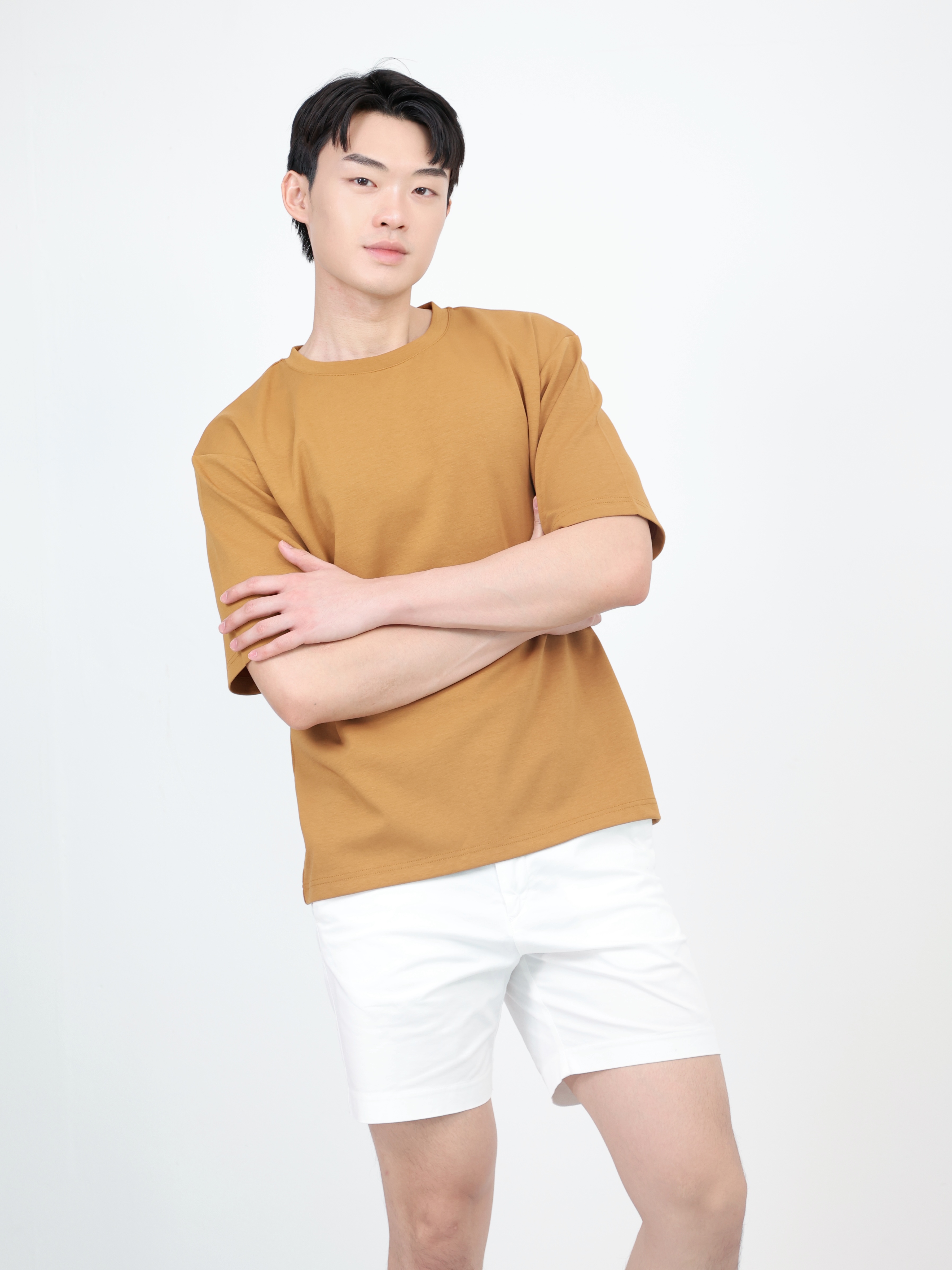 【STICKMEN】舒适圆领宽松OverSize上衣（SM100101 BROWN）