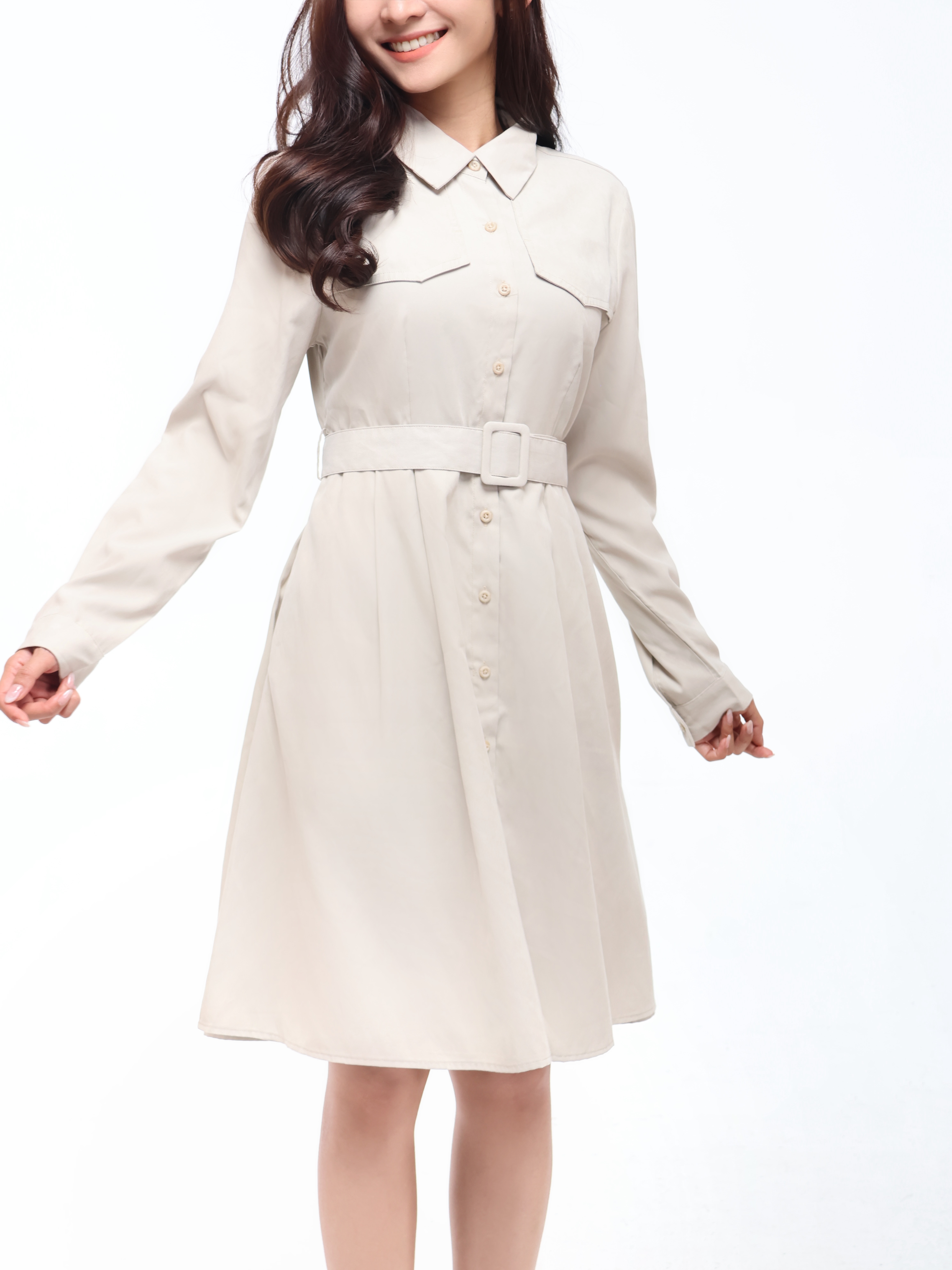 Women's Office Wear Button Up Dress (YS30101)