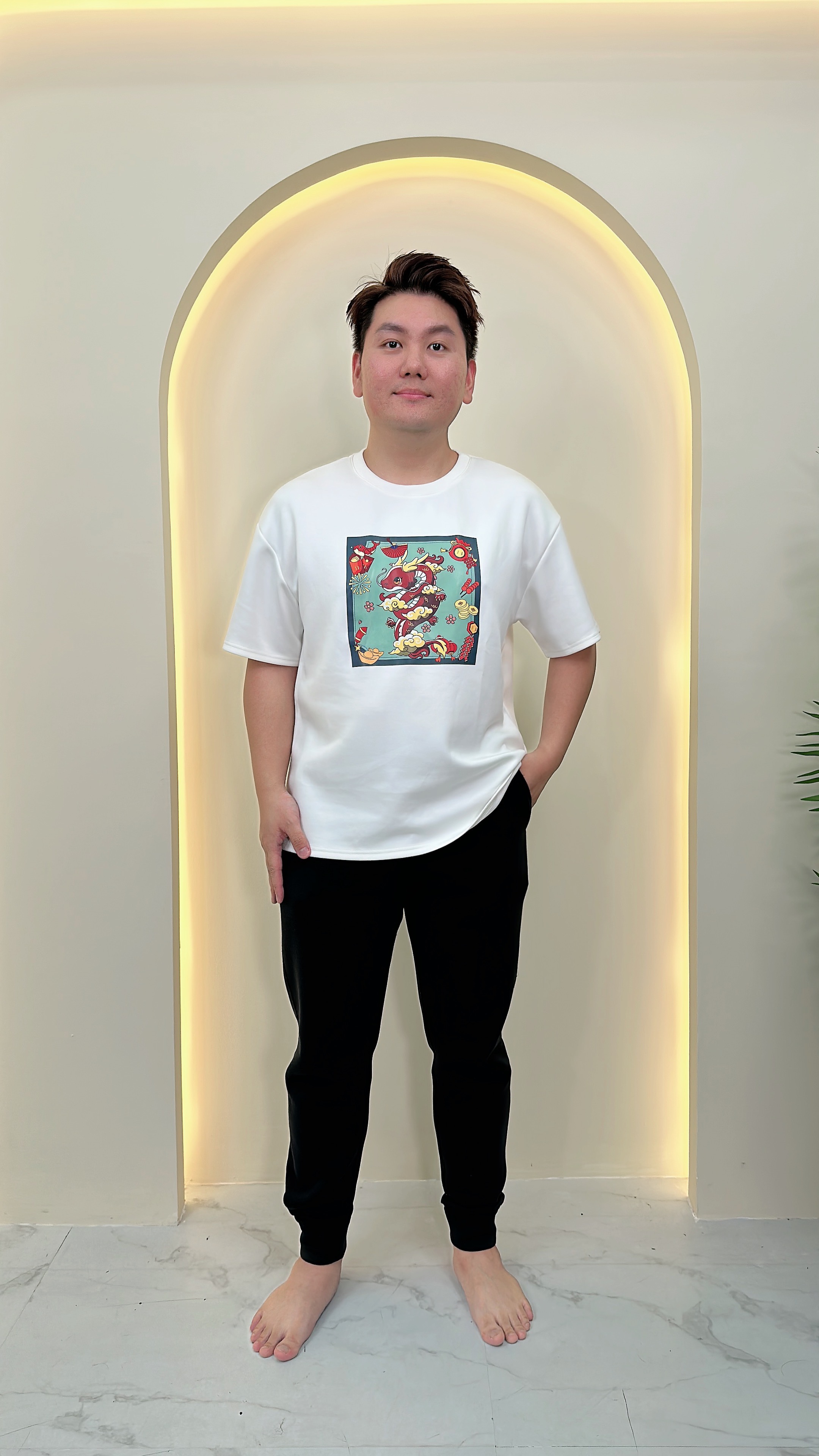 【LBP亲子系列】可爱小龙LB图案设计上衣【爸爸版】（F70110）