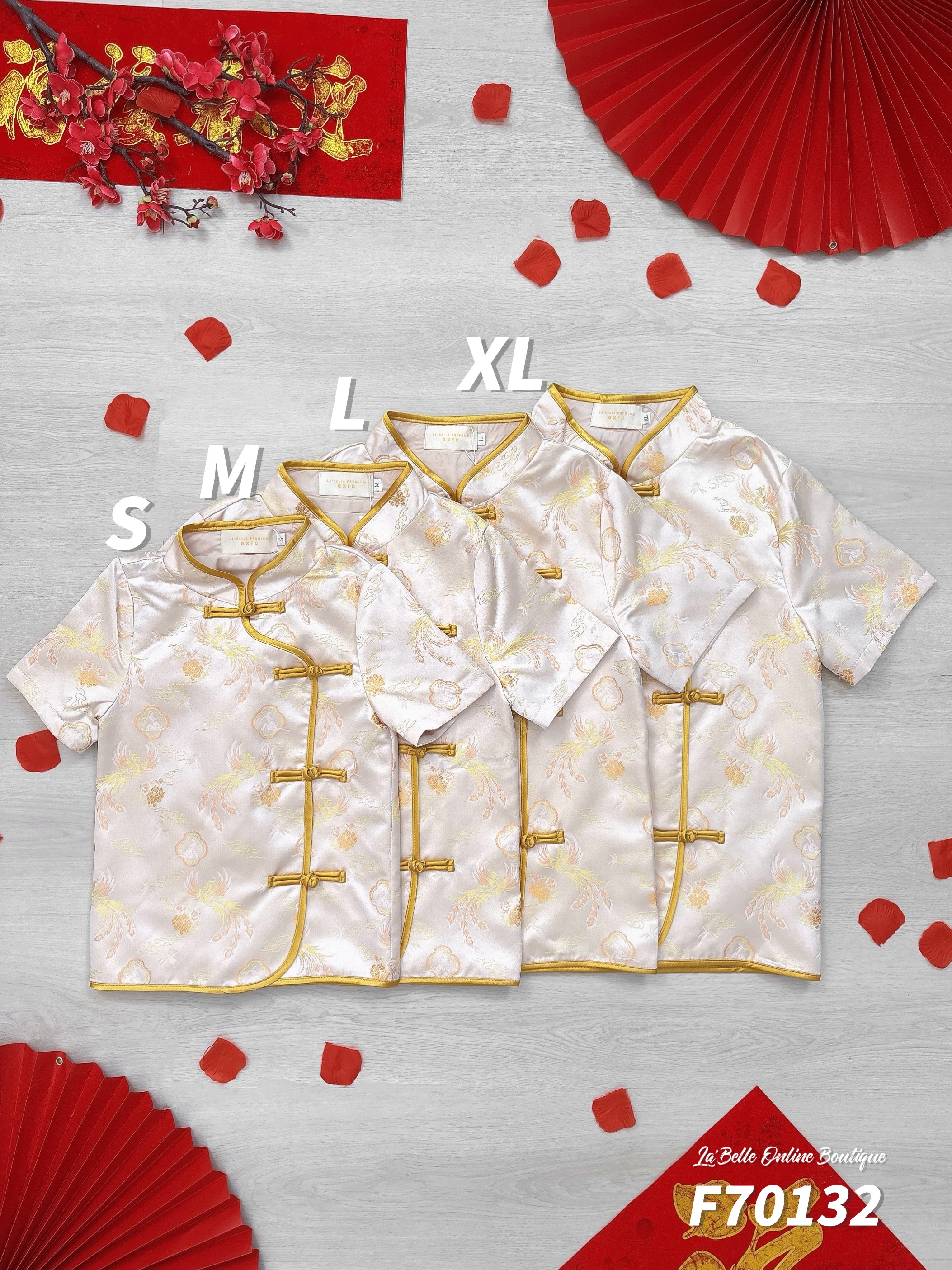 【LBP亲子系列-凤舞云霞】气质改良版凤凰图唐装上衣 / 外套【男童款】(F70132)-La'Belle Fashion Boutique Sdn Bhd