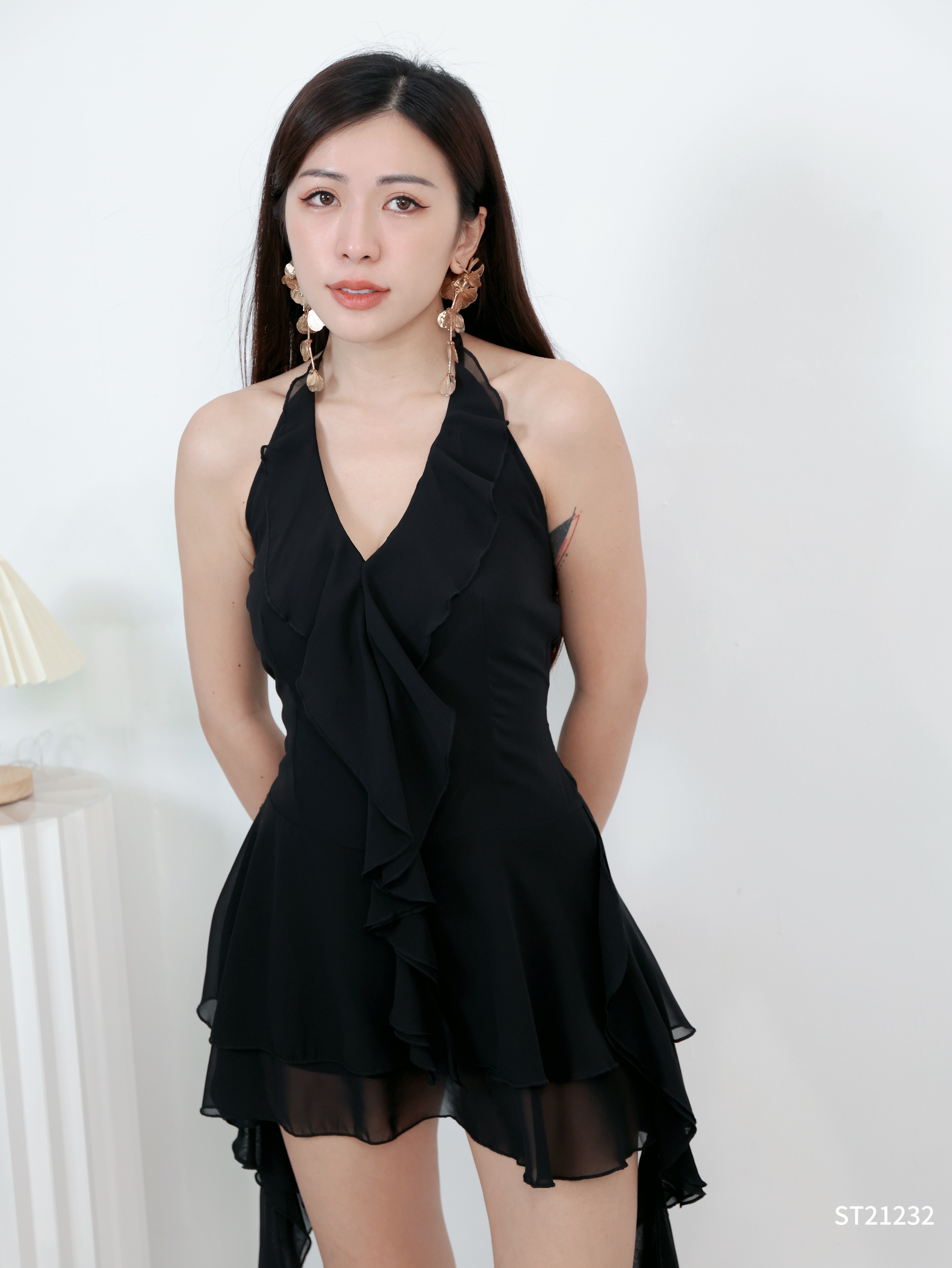 【LBP独家】辣妹气质挂脖连身裤裙 (ST21232)