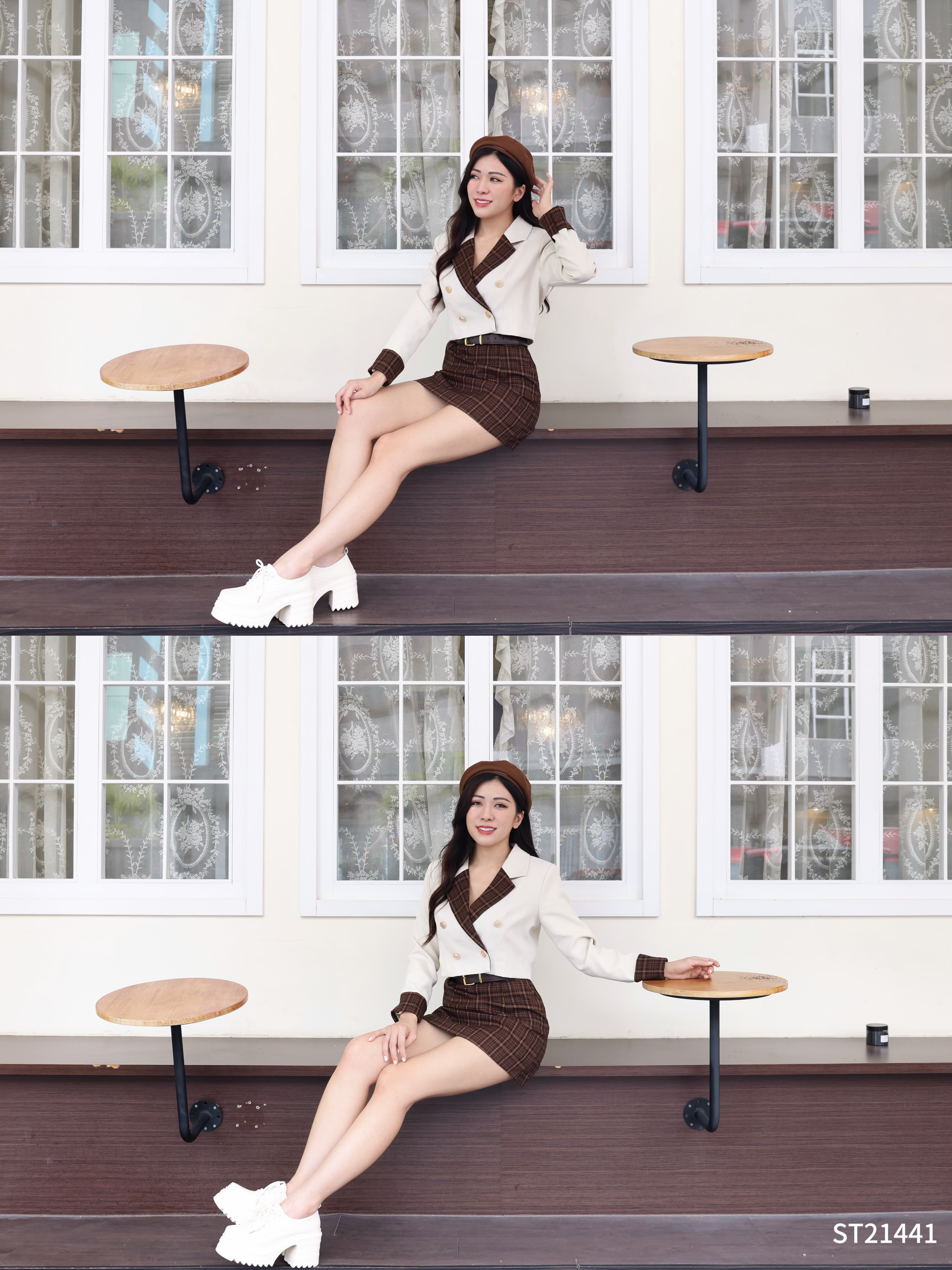 【LBP独家】时尚OL撞色两件套 (ST21441)