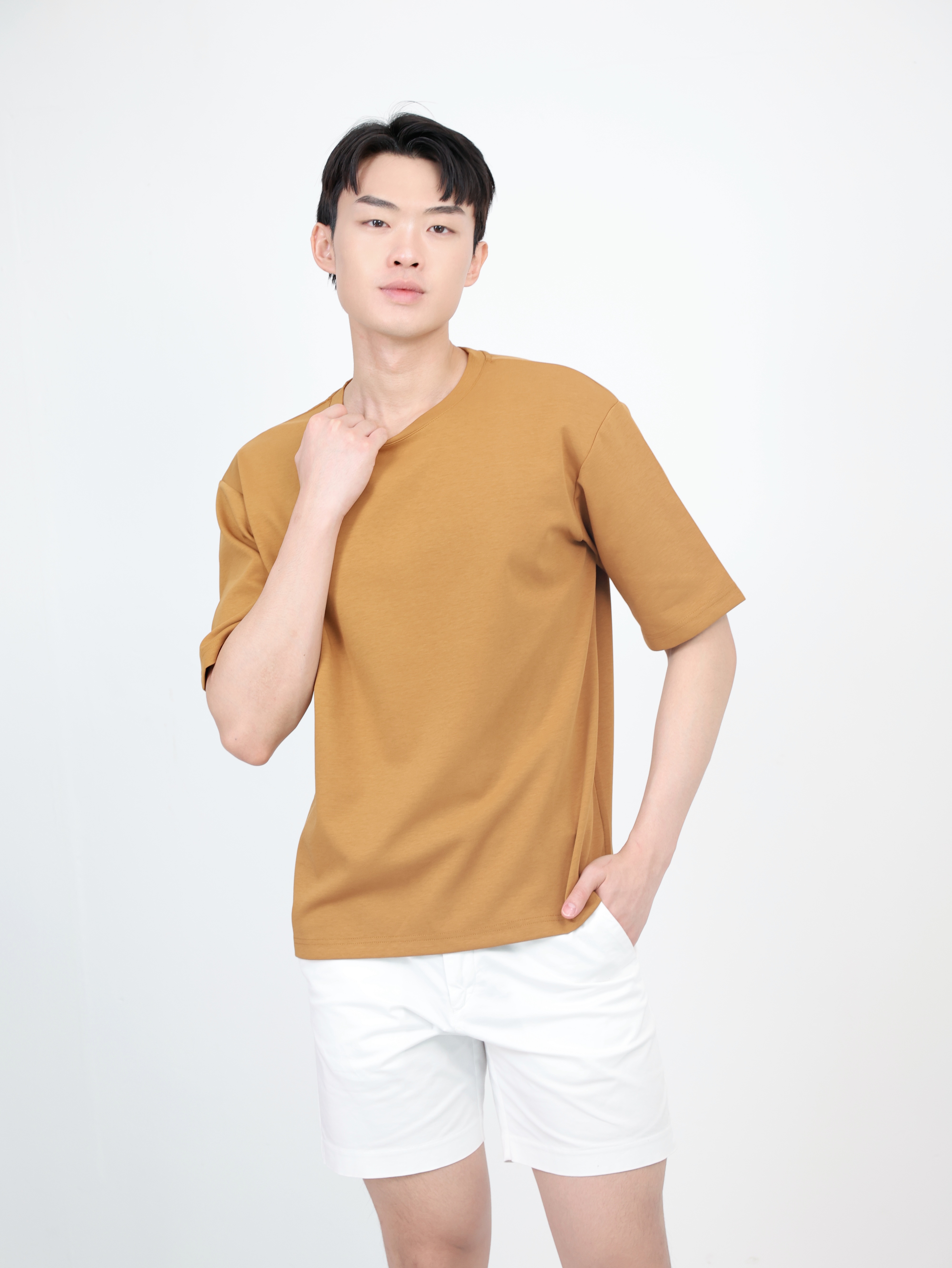 【STICKMEN】舒适圆领宽松OverSize上衣（SM100101 BROWN）