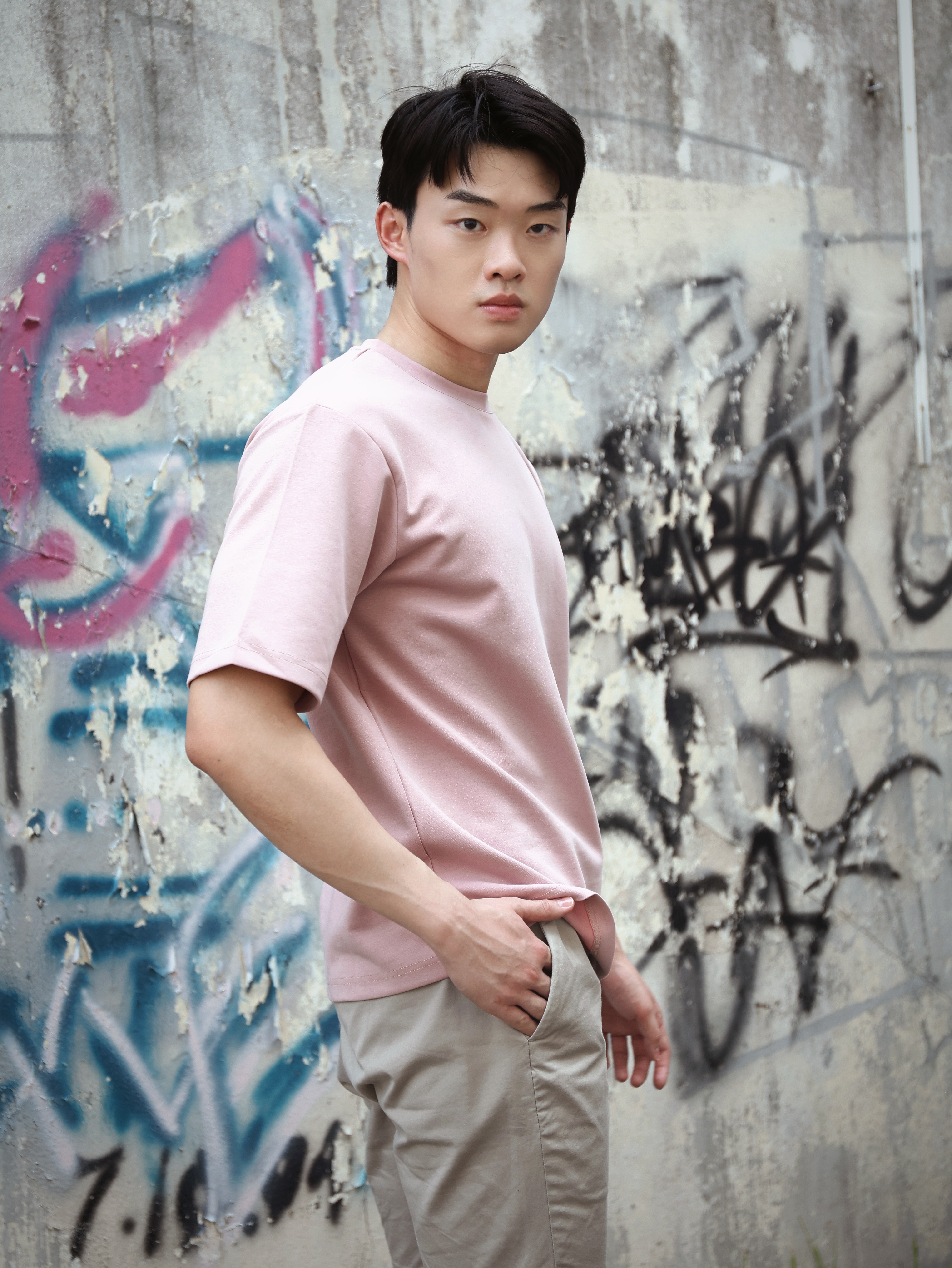 【STICKMEN】舒适圆领宽松OverSize上衣（SM100101 PINK）