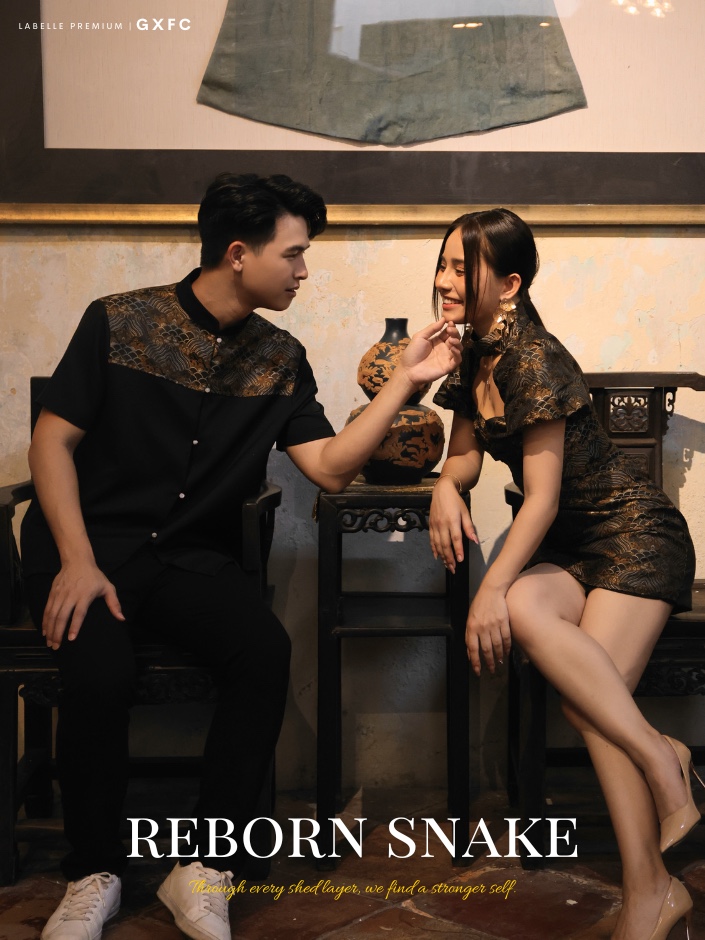 【LBP GXFC 独家新年系列-小龙蜕鳞】独特中国风云海岸纹唐装上衣 (T90208)-La'Belle Fashion Boutique Sdn Bhd