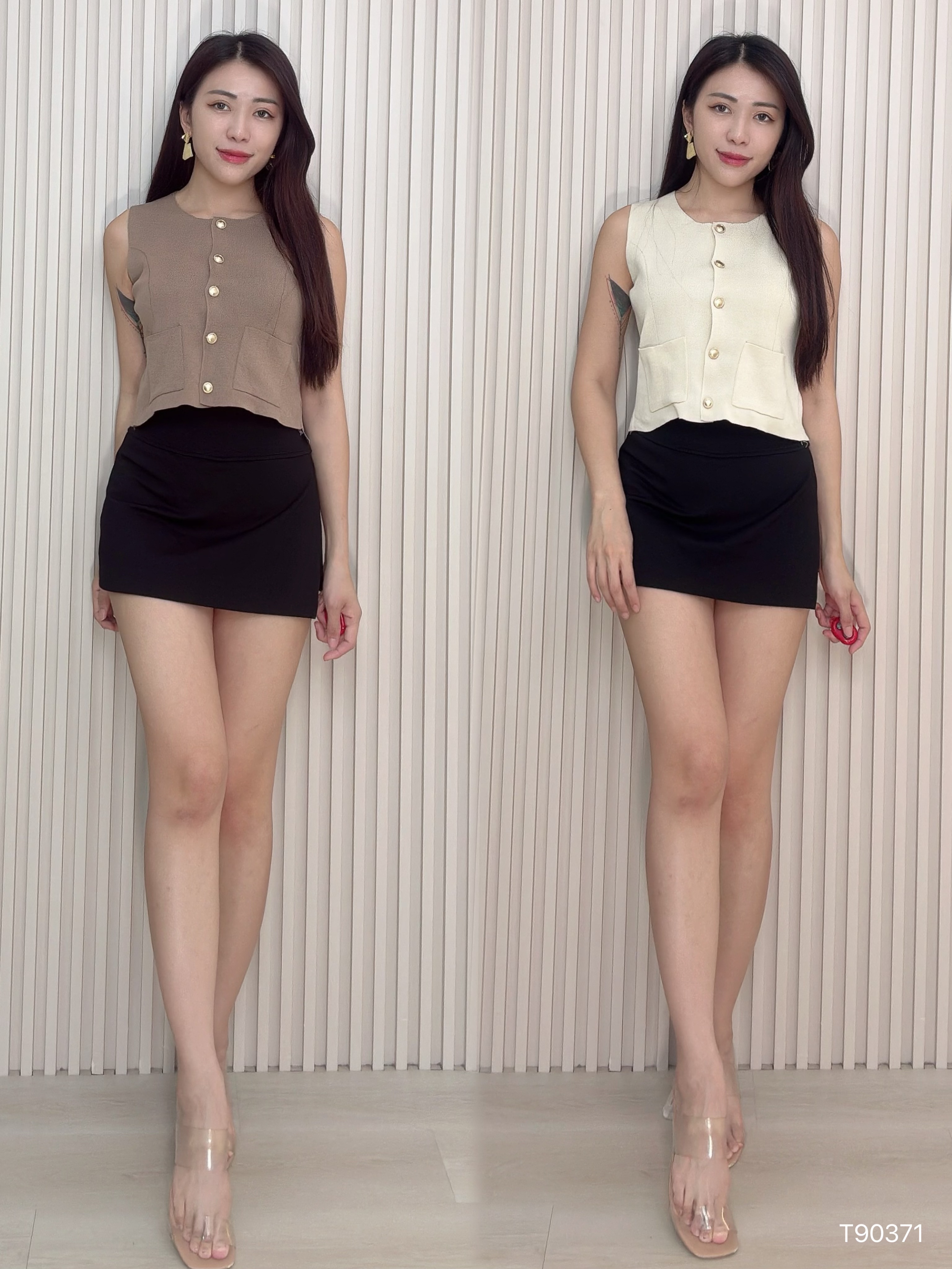小香风马甲坎肩上衣/外套 (T90371)-La'Belle Fashion Boutique Sdn Bhd