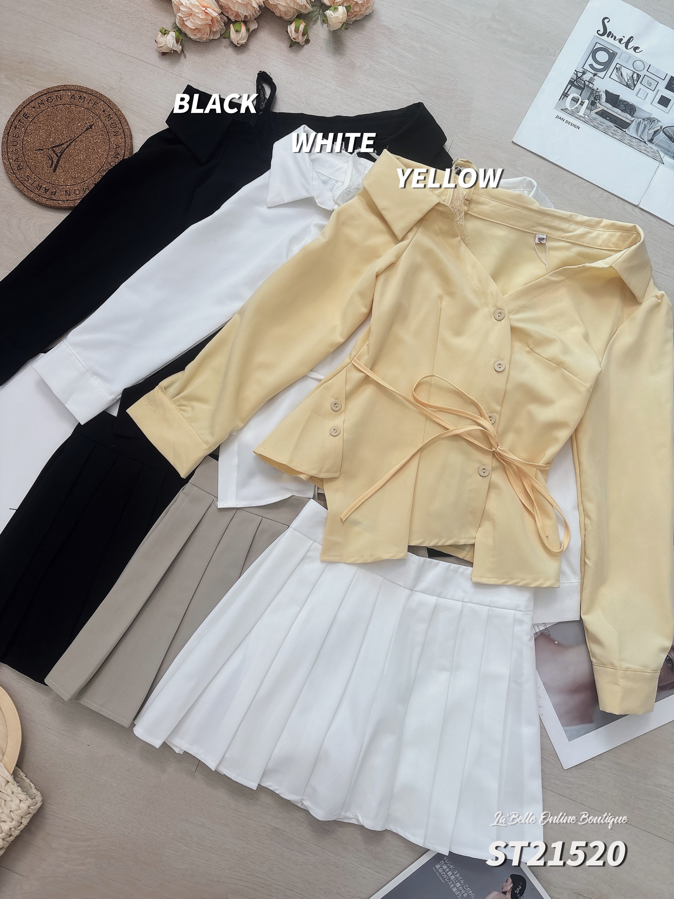 韩系撞色两件套 (ST21520)