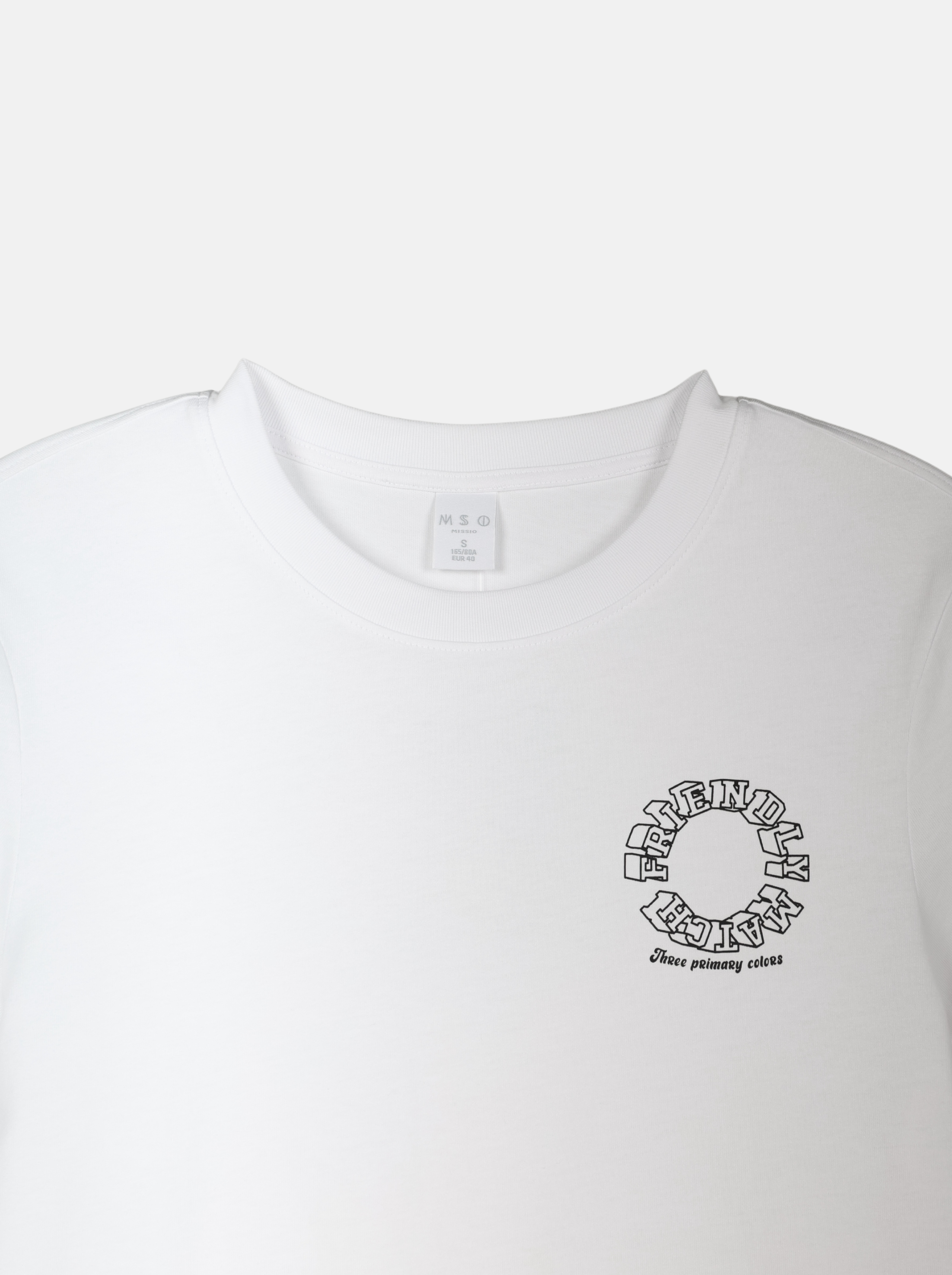 Regular Men's T-Shirt with "FRIENDLY MATCH" Logo Print  (YS30118)