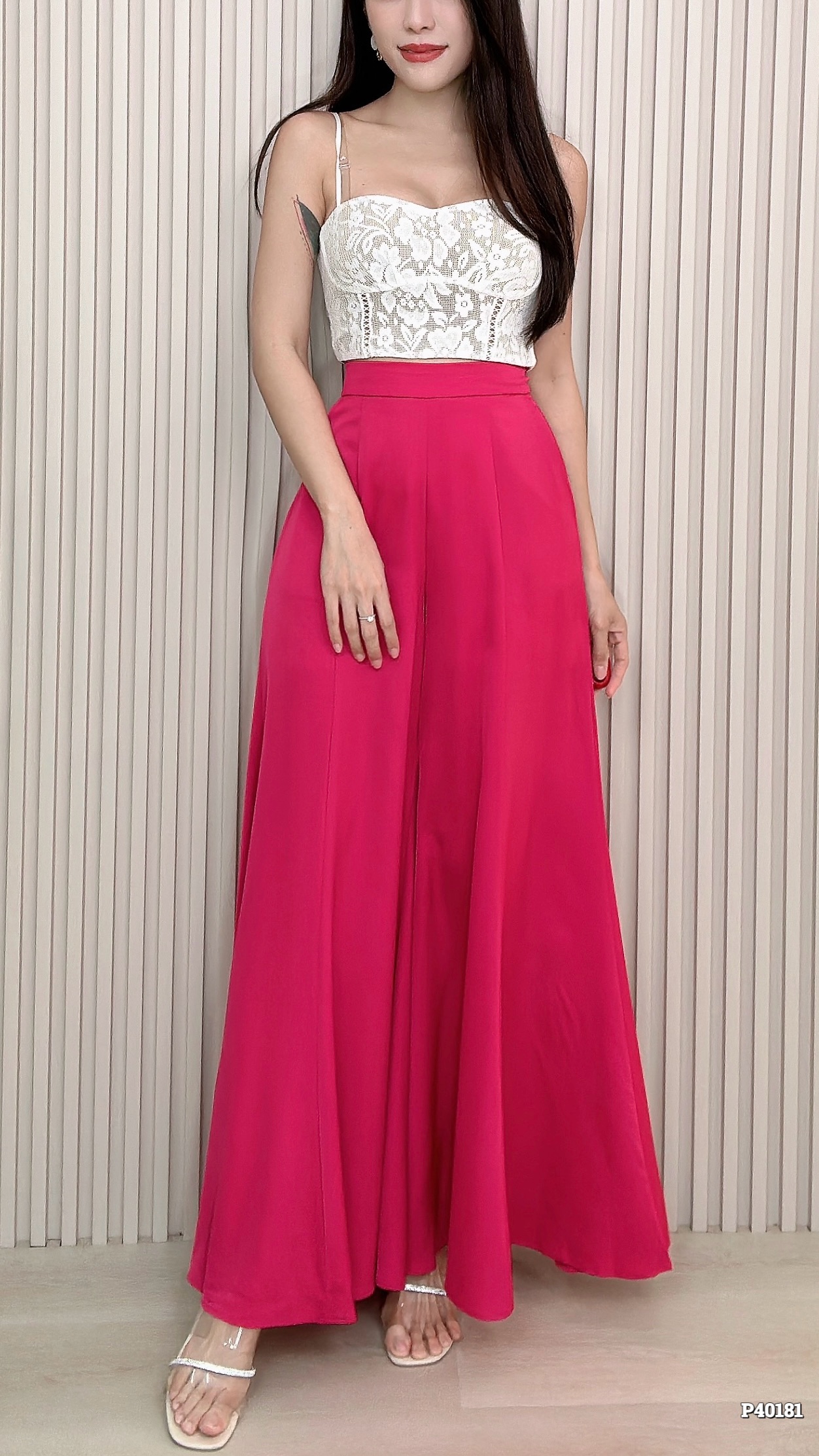 气质垂感喇叭高腰长裤 (P40181) - 特价-La'Belle Fashion Boutique Sdn Bhd