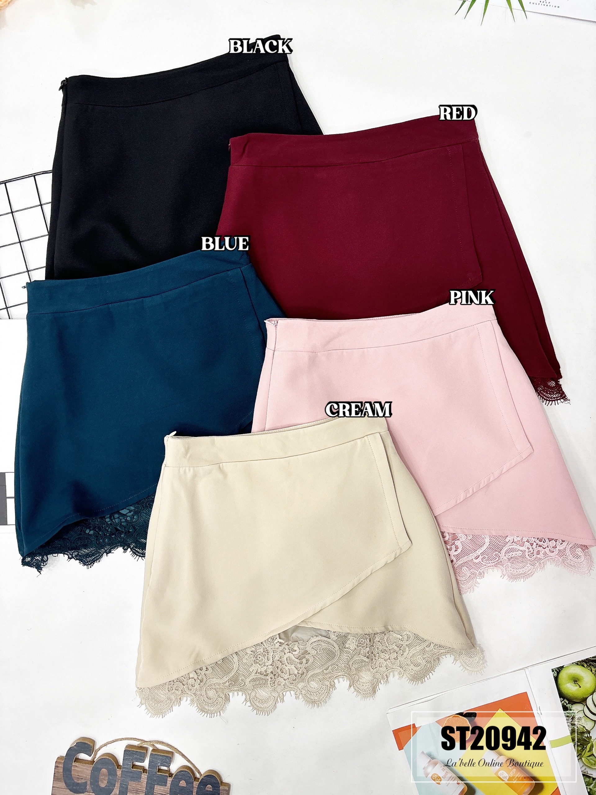 【LBP独家】复古A字不规则裤裙 (ST20942)