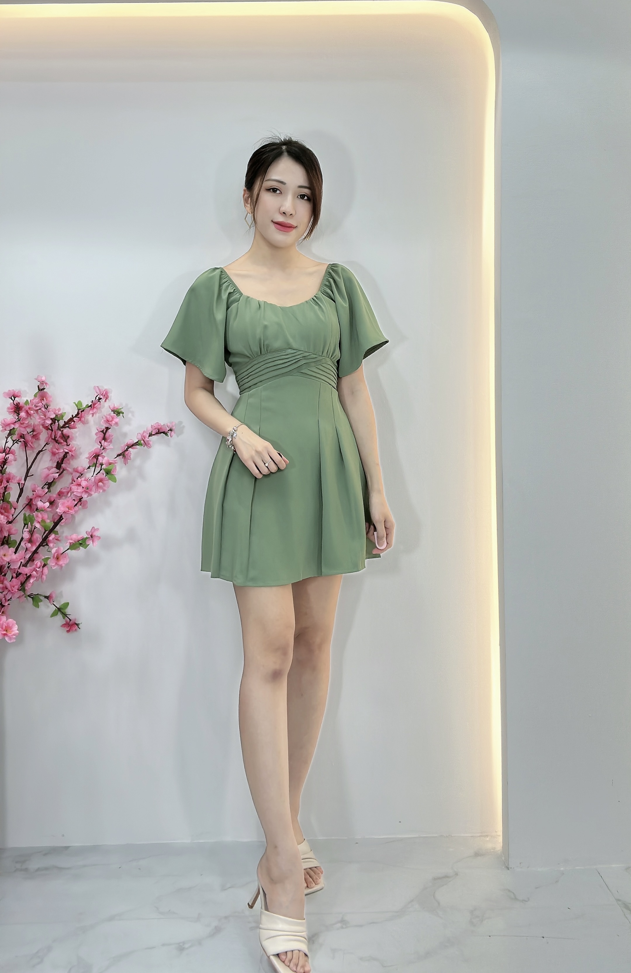 【LBP独家】法式绝美百褶设计连身裤裙（ST20545）