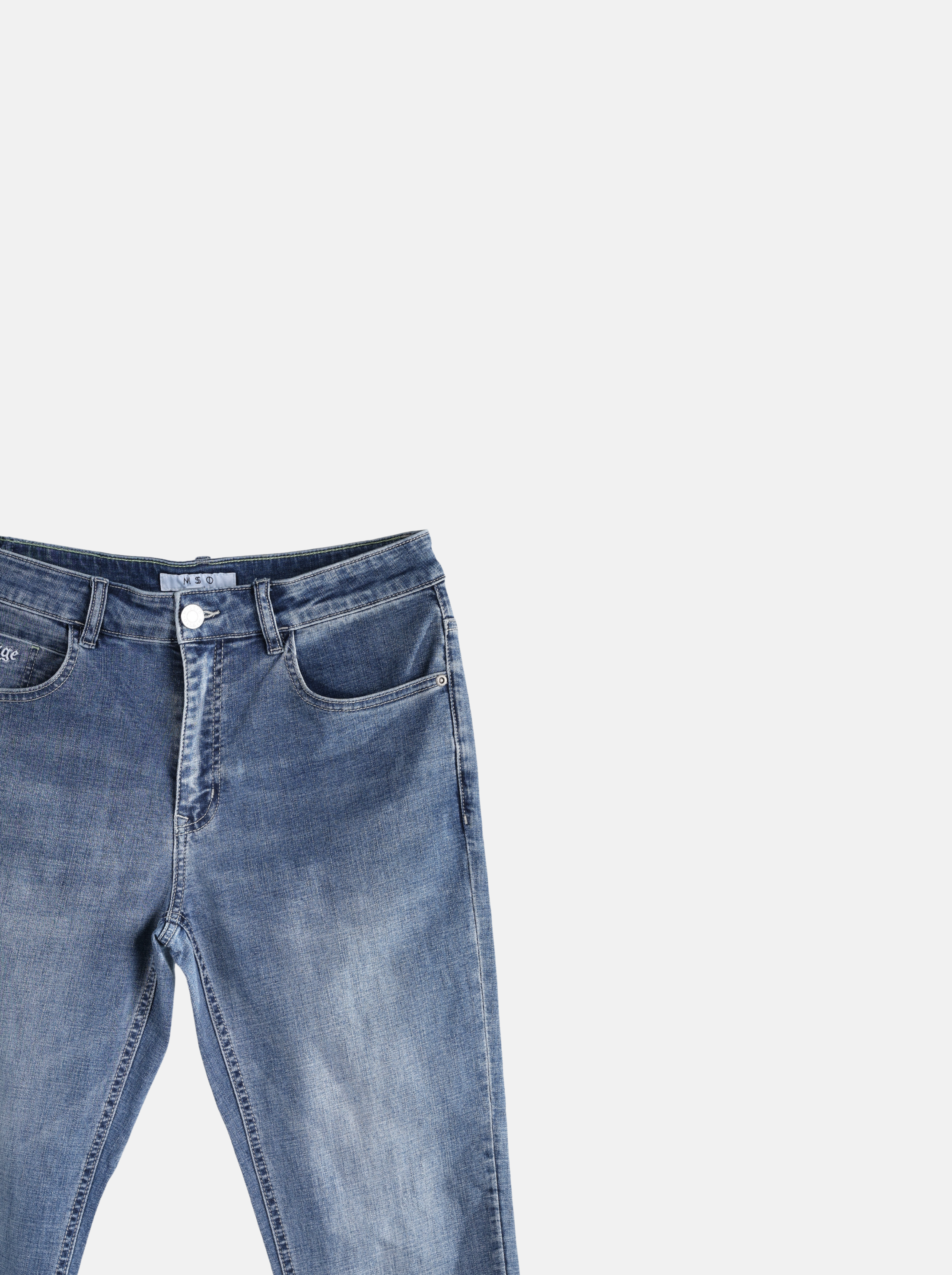 Basic Denim Men's Jeans with "COURAGE" Print（YS30123）