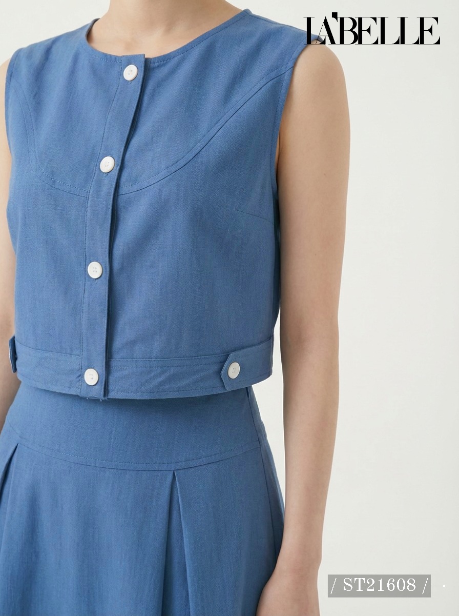 简约牛仔质感两件套 (ST21608)