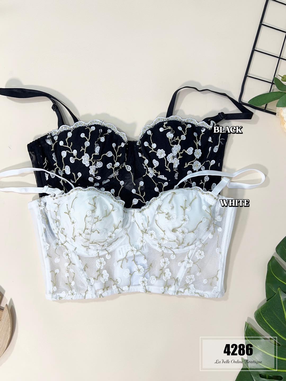 欧美风性感刺绣立体花马甲设计内搭 (4286)