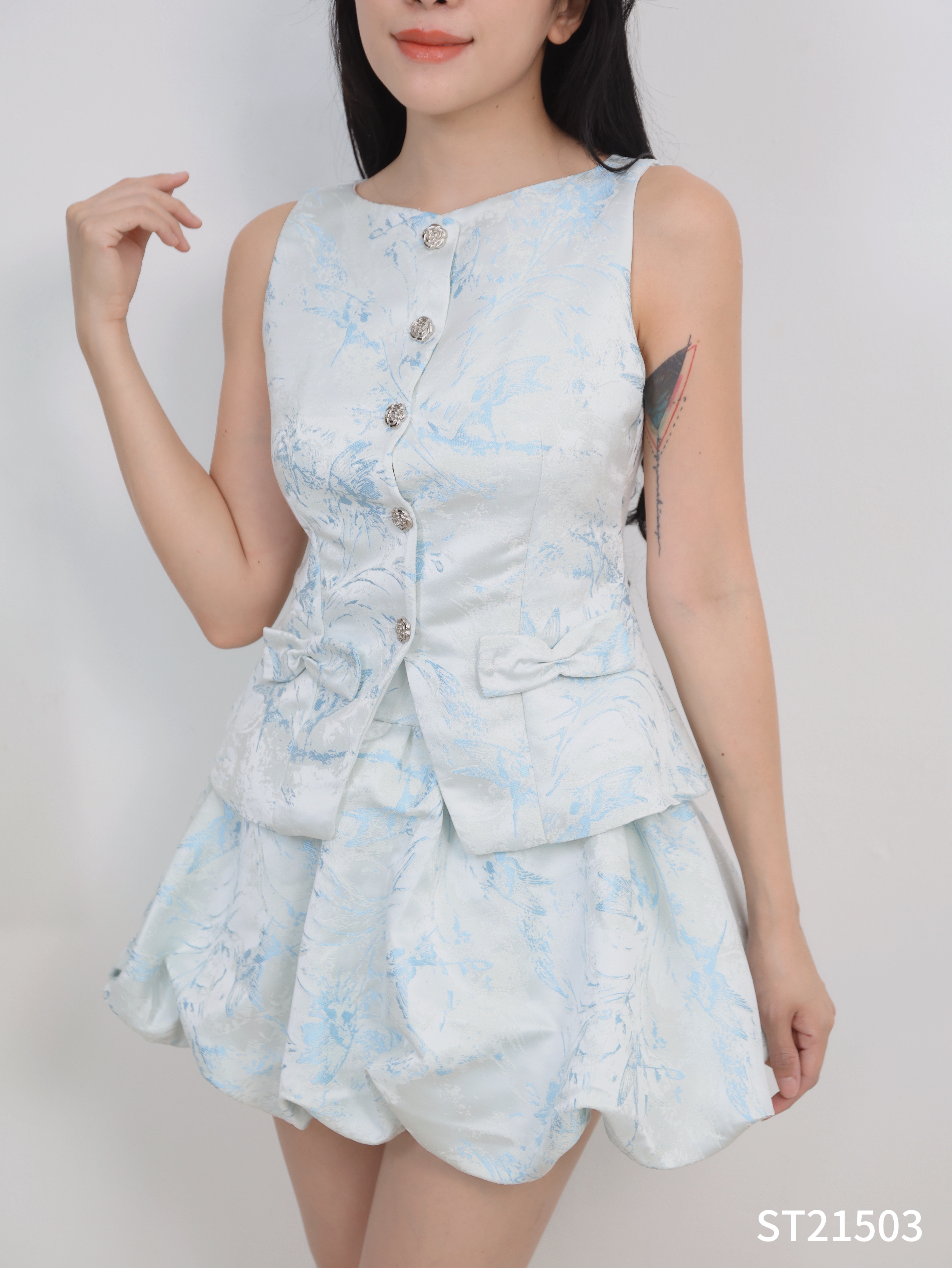 甜美洋气旗袍两件套 (ST21503)