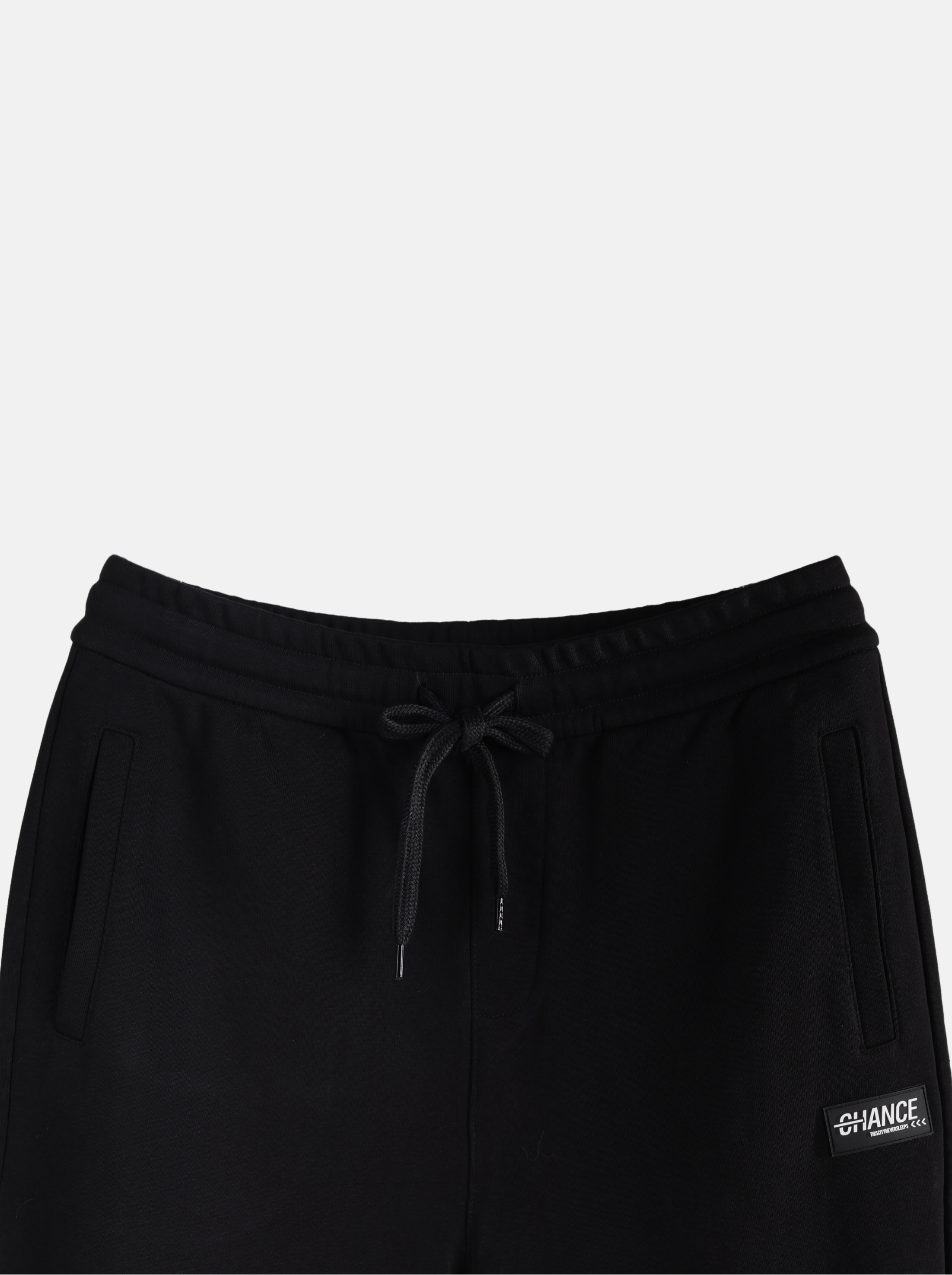 Solid Colour Men's Joggers with "CHANCE" Slogan (YS30129)