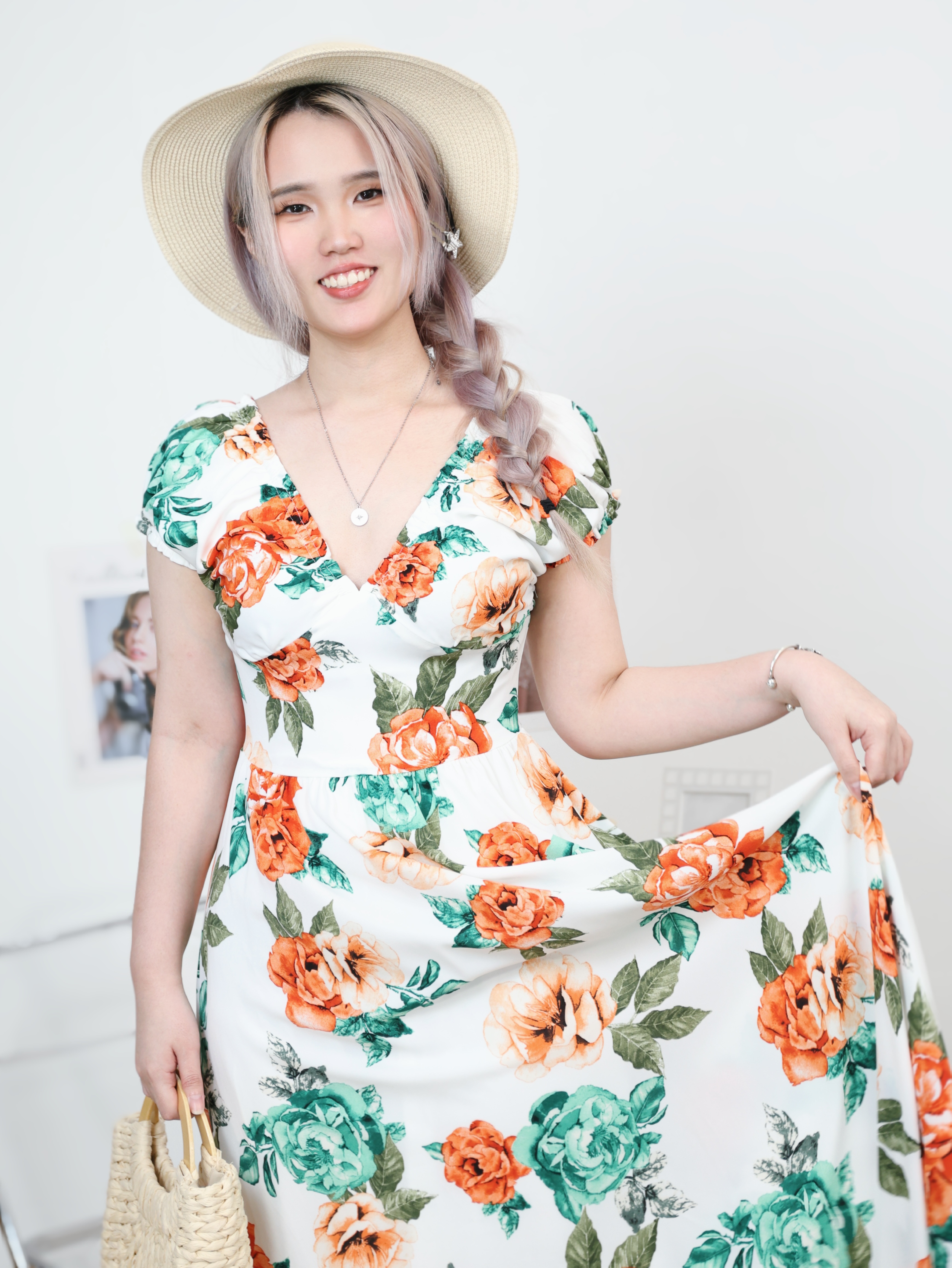 度假风两穿设计大裙摆印花连身裙 (ST21124) - 特价-La'Belle Fashion Boutique Sdn Bhd