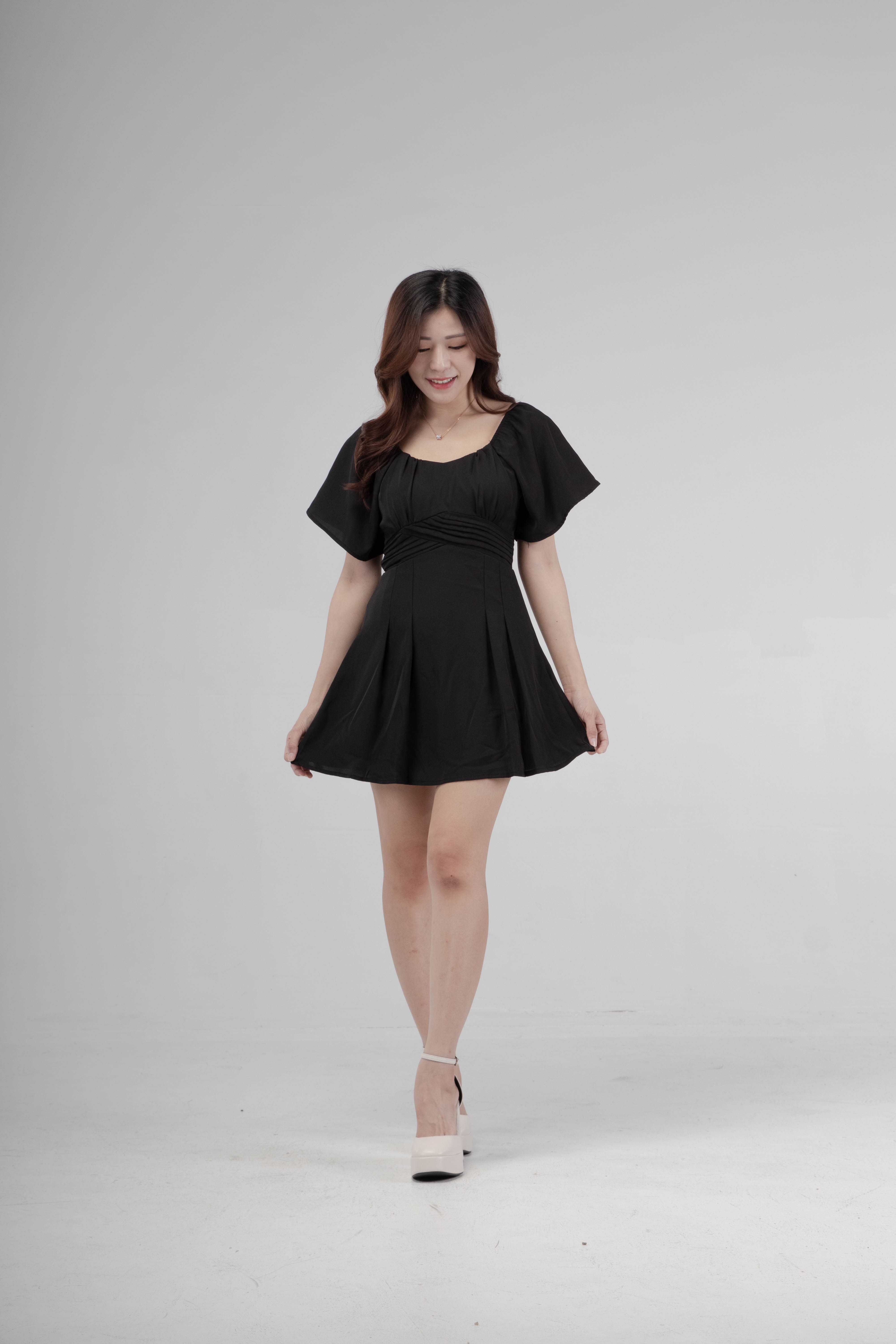 【LBP独家】法式绝美百褶设计连身裤裙（ST20545）