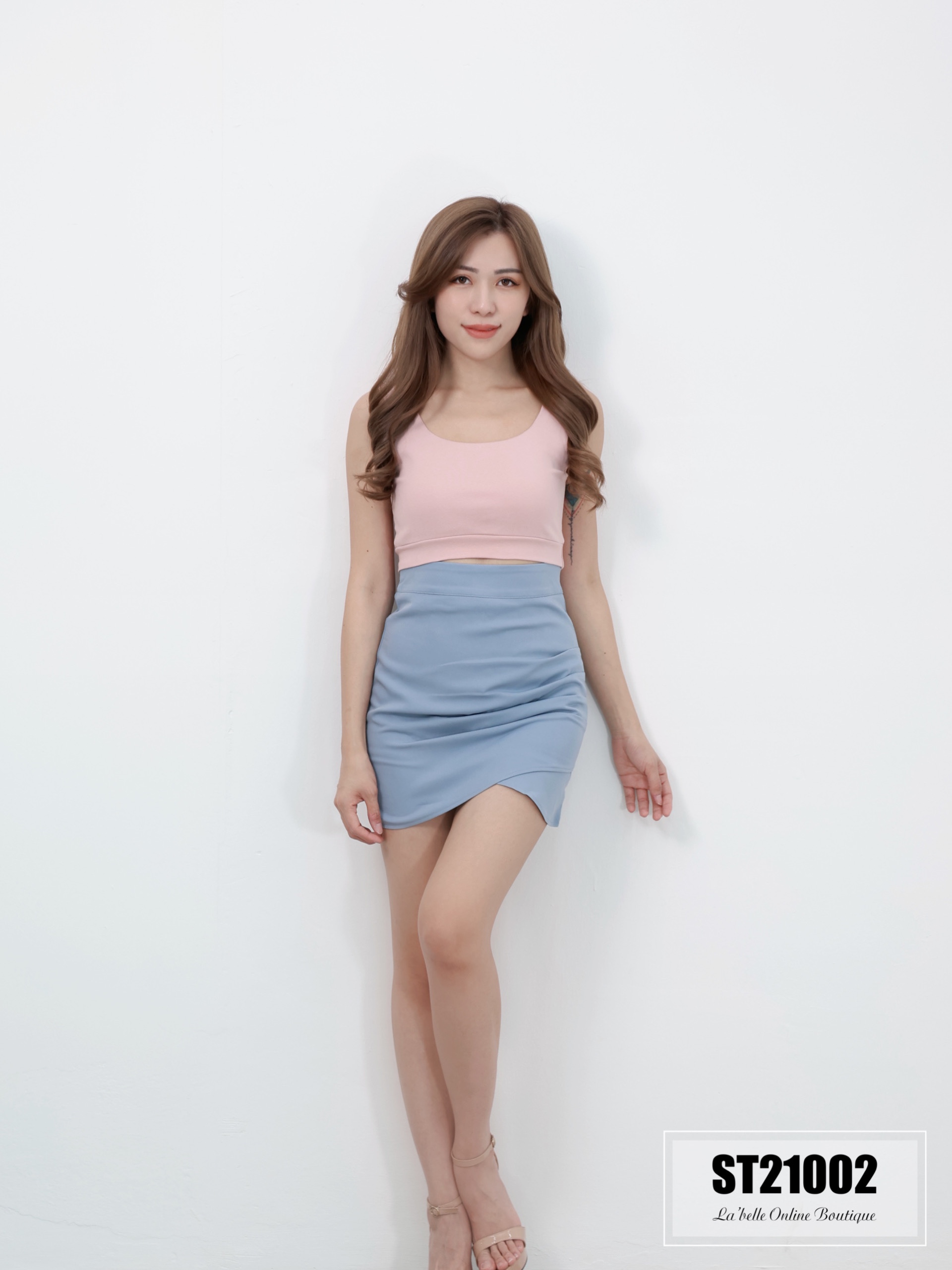 【LBP独家】显瘦压褶设计女神裤裙（ST21002）