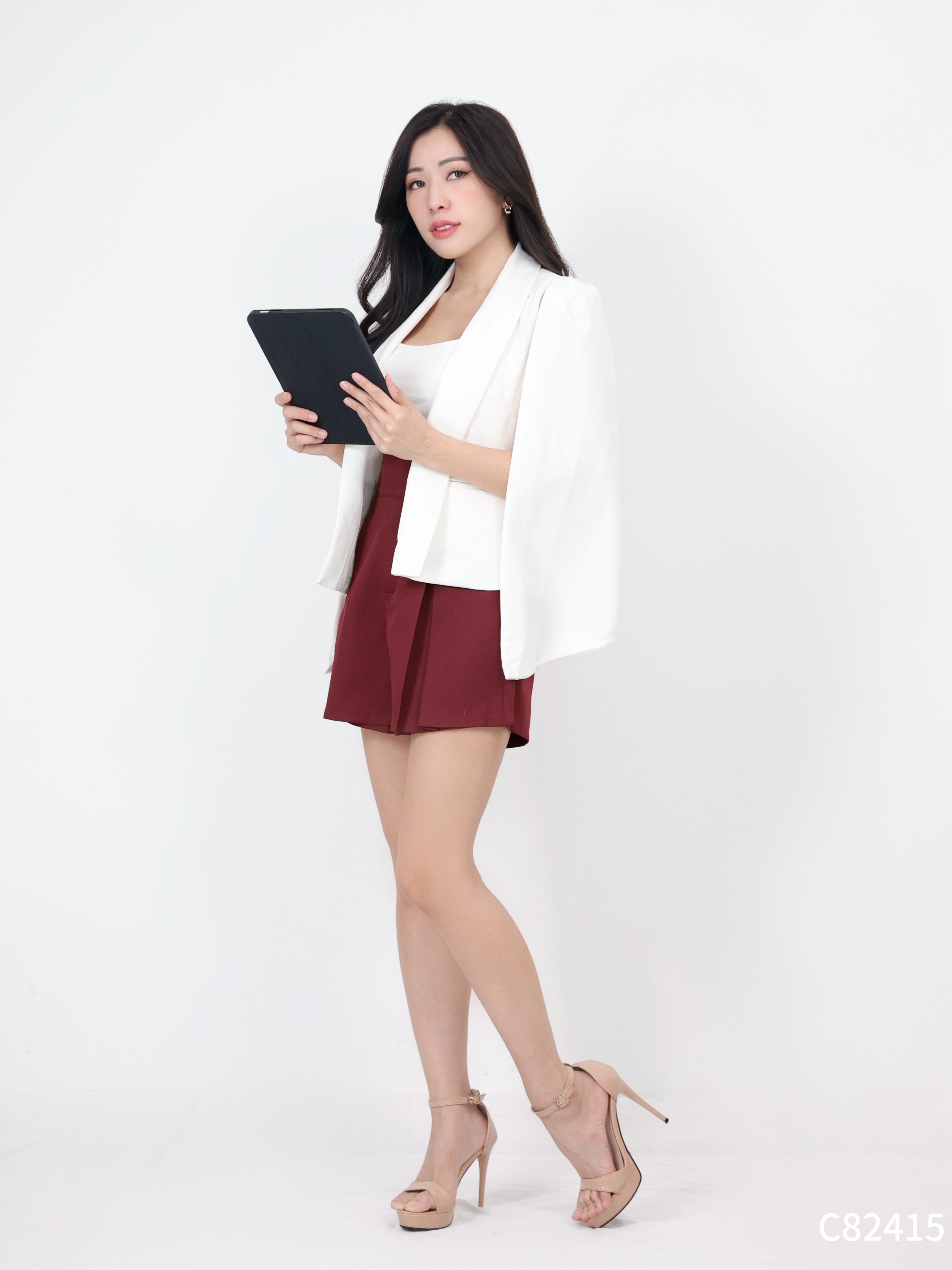 【LBP独家】主管风斗篷披肩外套 (C82415)-La'Belle Fashion Boutique Sdn Bhd