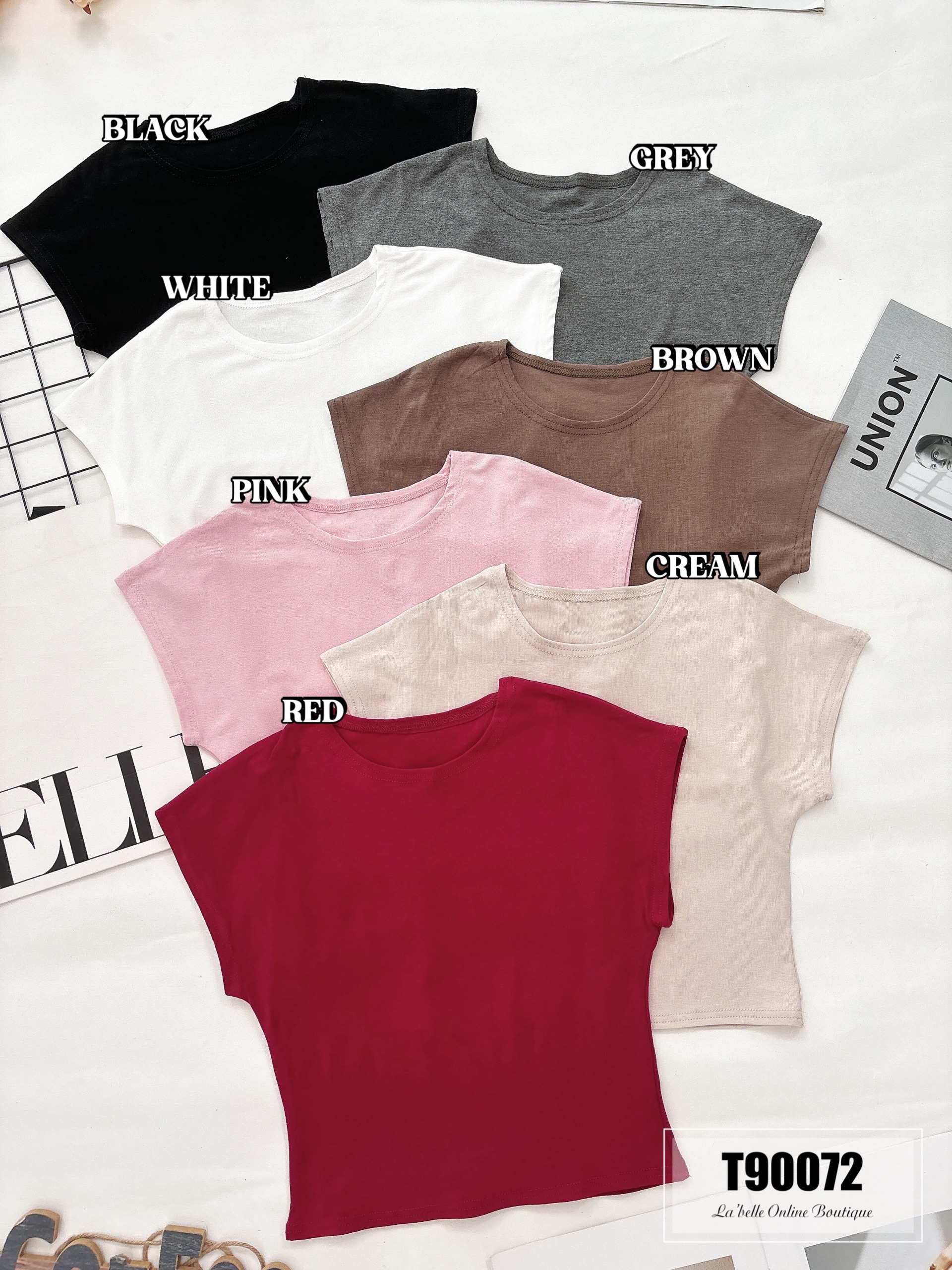 基本款圆领半袖上衣 (T90072) -特价-La'Belle Fashion Boutique Sdn Bhd