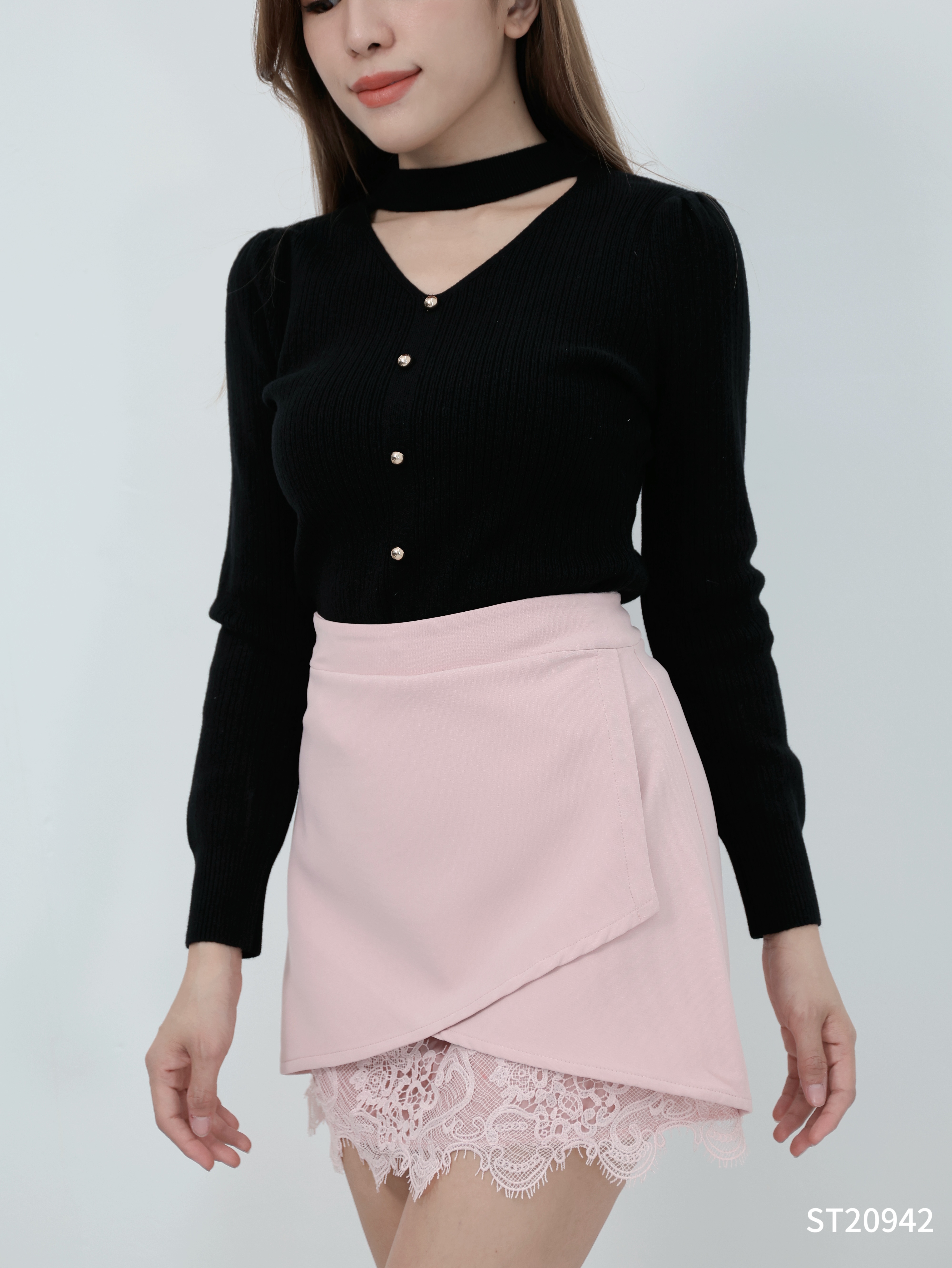 【LBP独家】复古A字不规则裤裙 (ST20942)