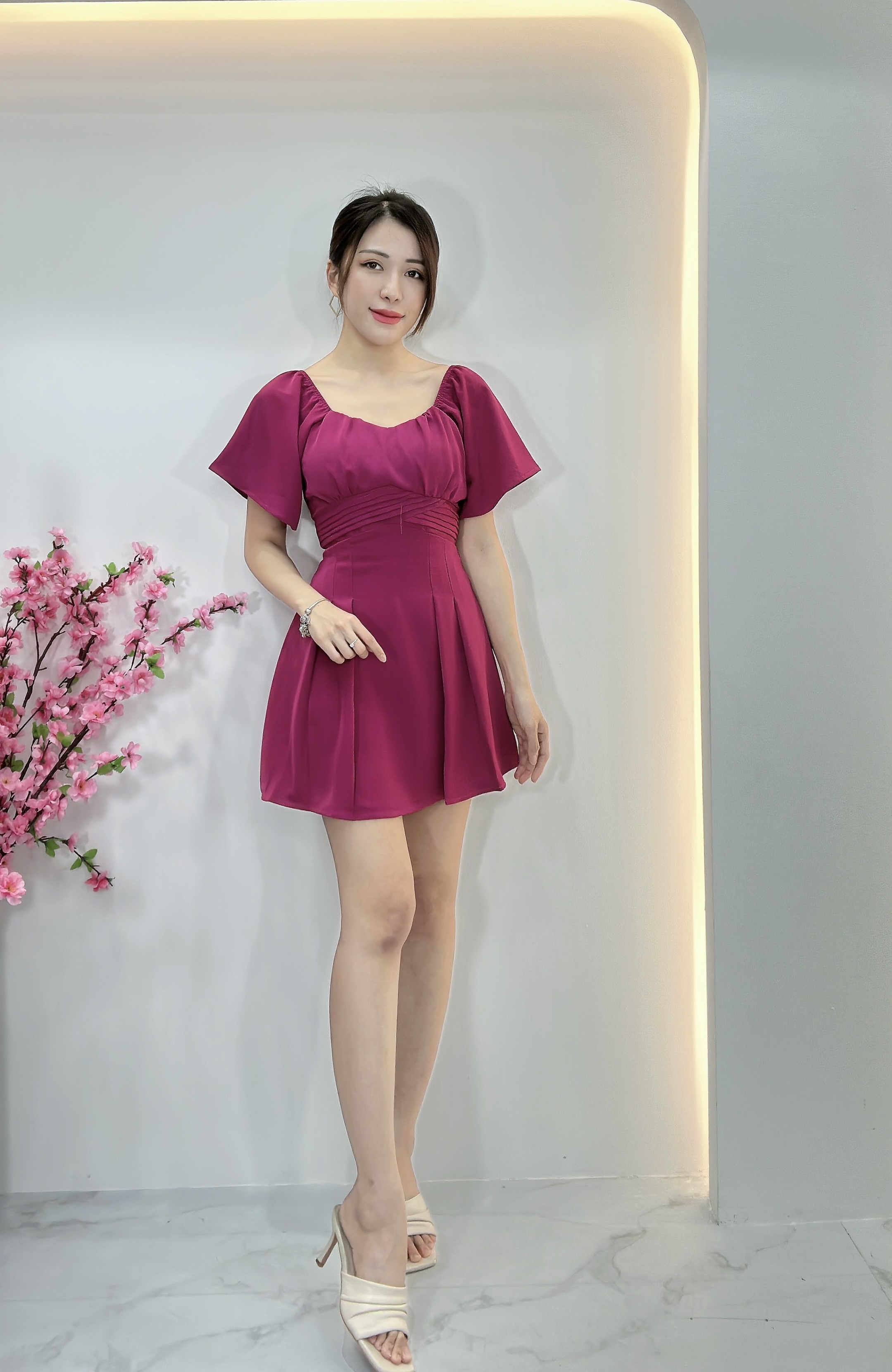 【LBP独家】法式绝美百褶设计连身裤裙（ST20545）