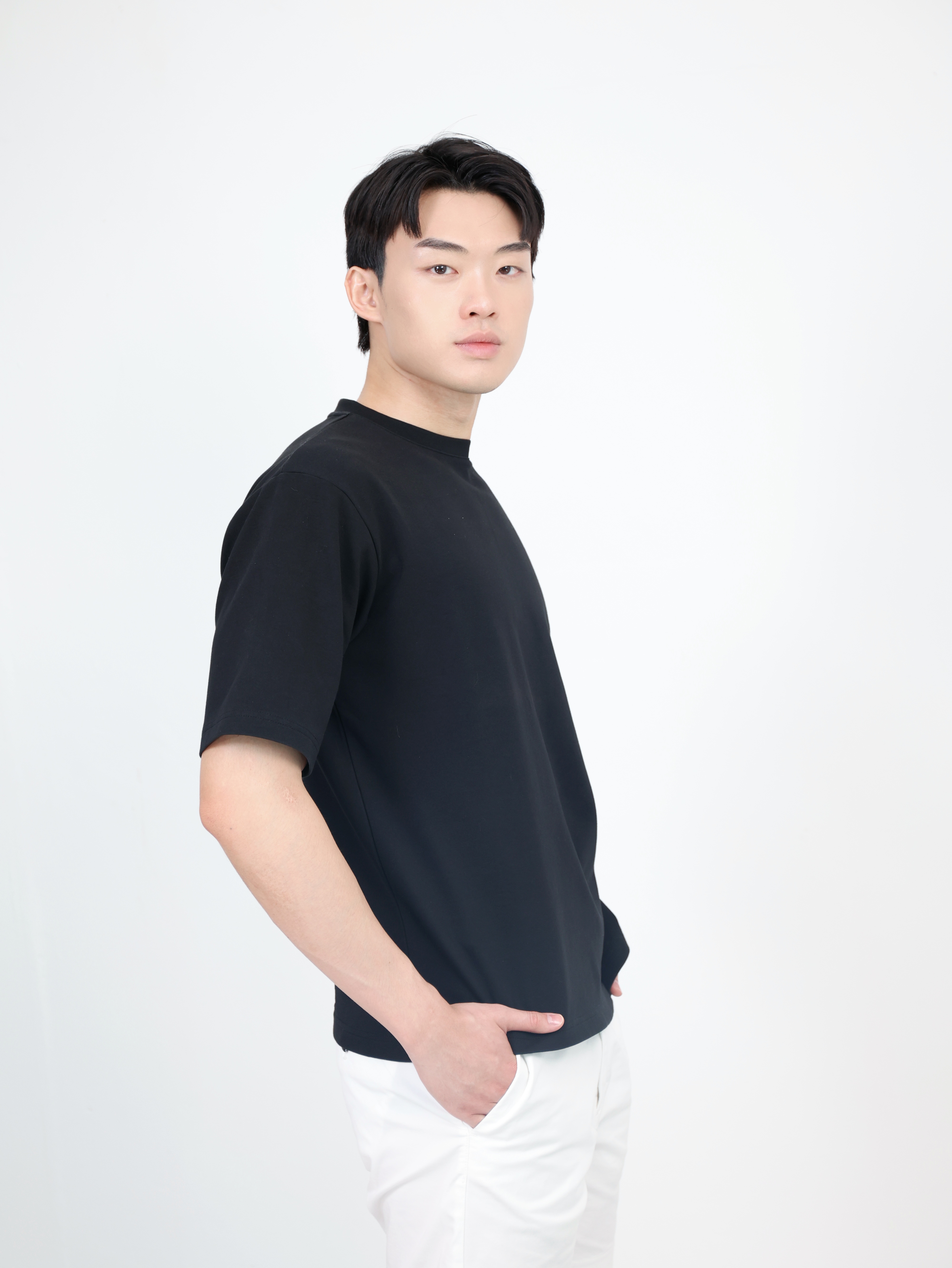 【STICKMEN】舒适圆领宽松OverSize上衣（SM100101 BLACK）