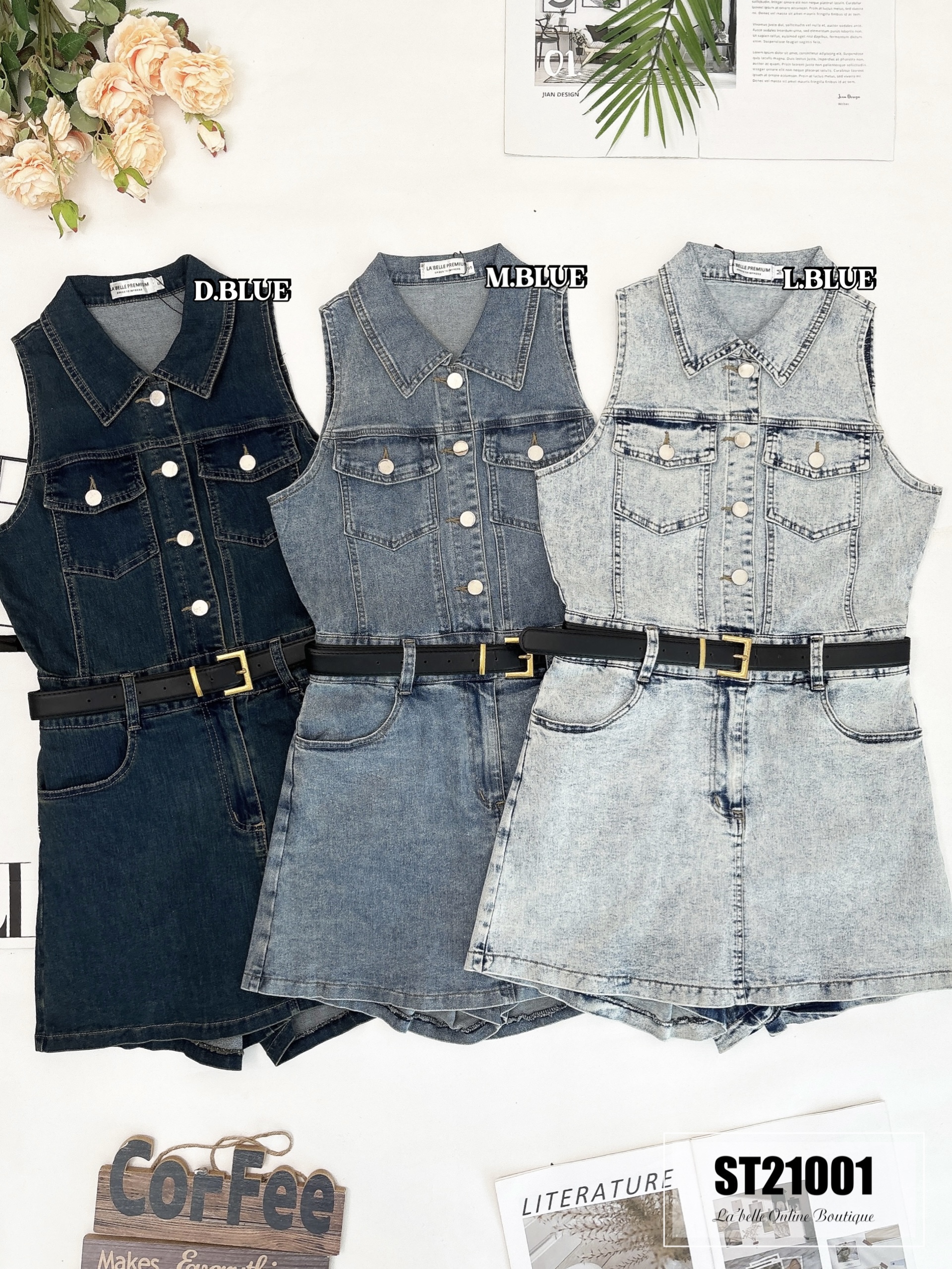 【LBP独家】港风无袖收腰连身裤裙 (ST21001)