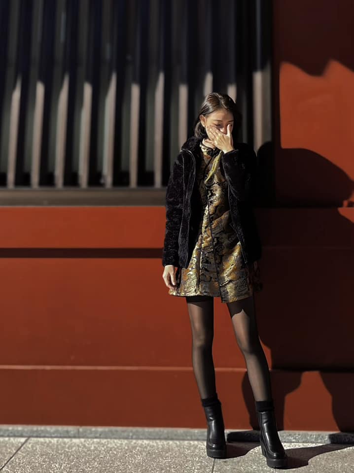 【LBP独家】复古明朝龙纹设计改良版旗袍连身裙（ST20552）