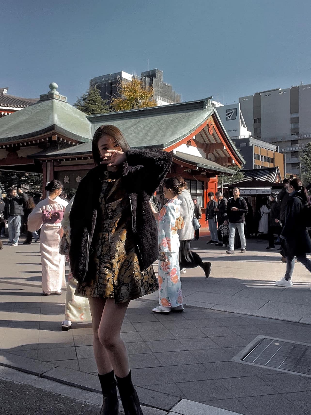 【LBP独家】复古明朝龙纹设计改良版旗袍连身裙（ST20552）