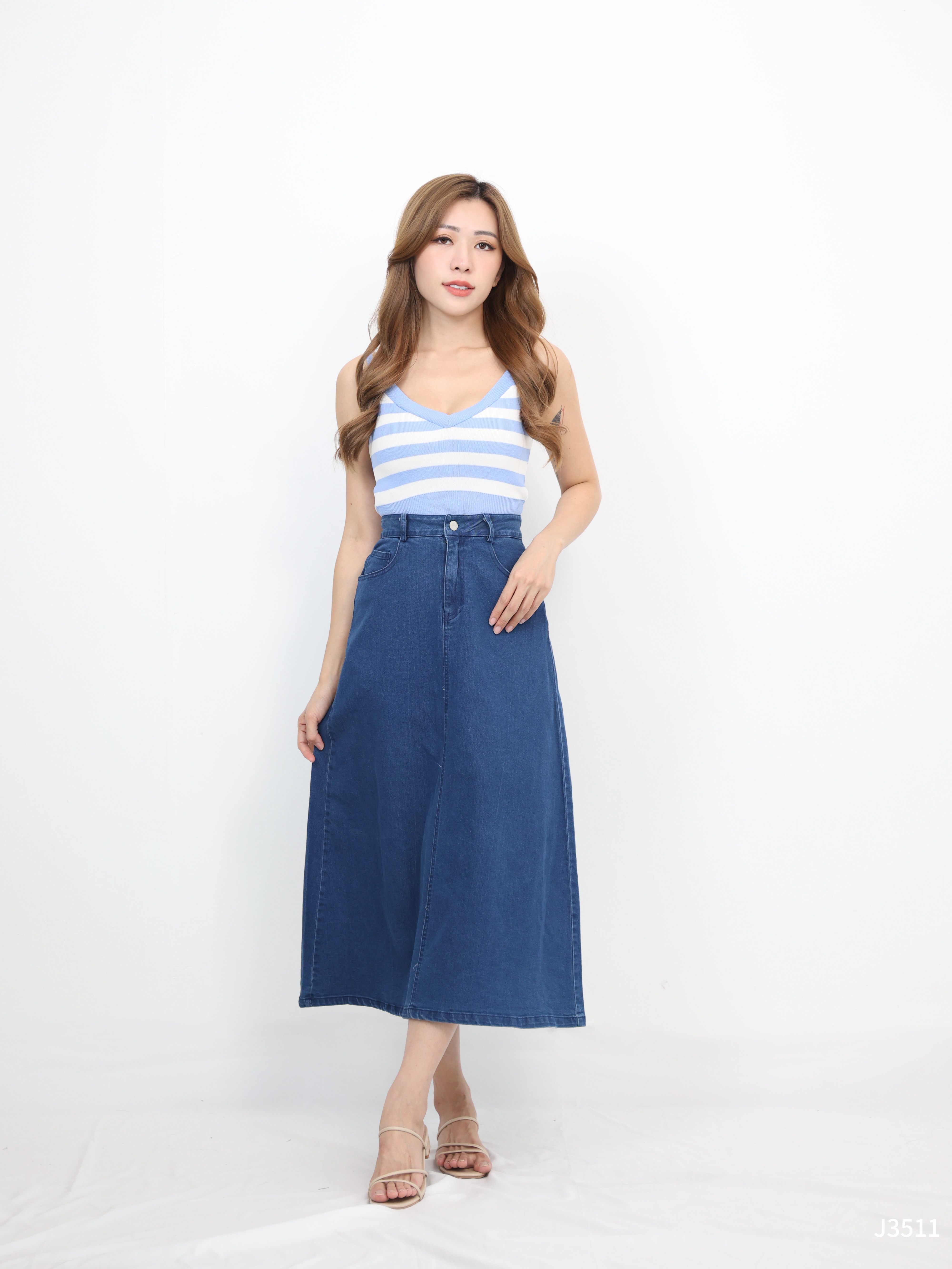 【LBP独家】百搭显瘦A字半身裙 (J3511)-La'Belle Fashion Boutique Sdn Bhd