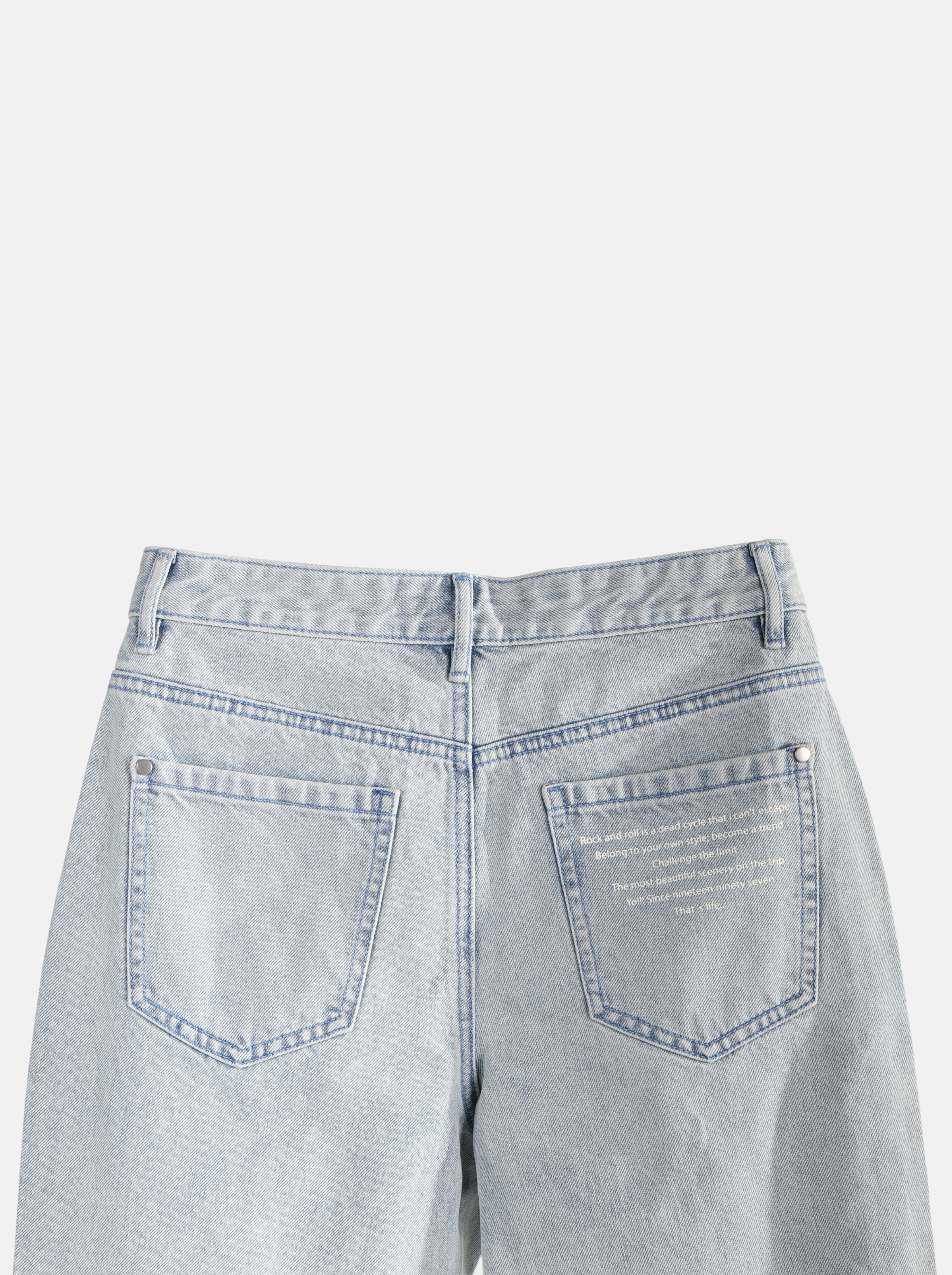 Women's Jeans with Simple Note Print (YS30131)