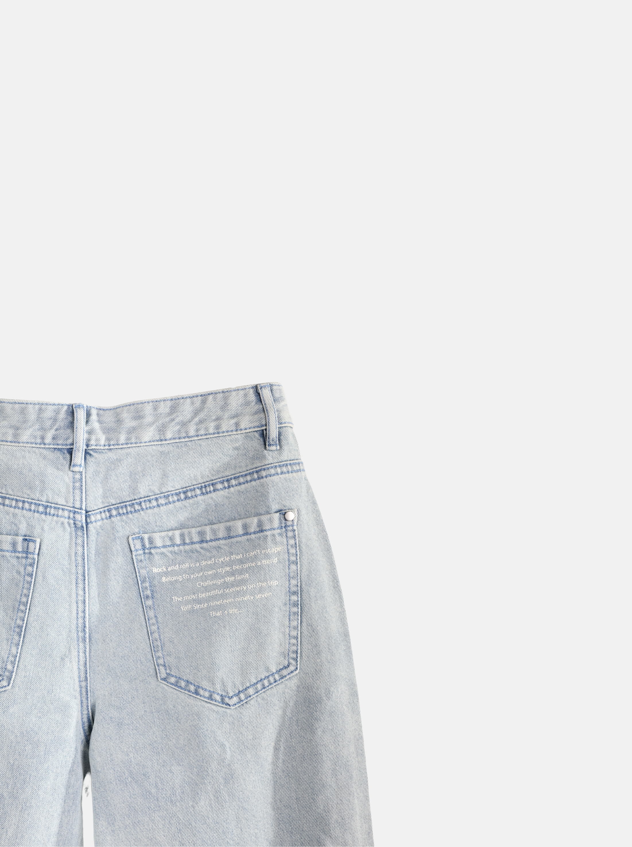 Women's Jeans with Simple Note Print (YS30131)