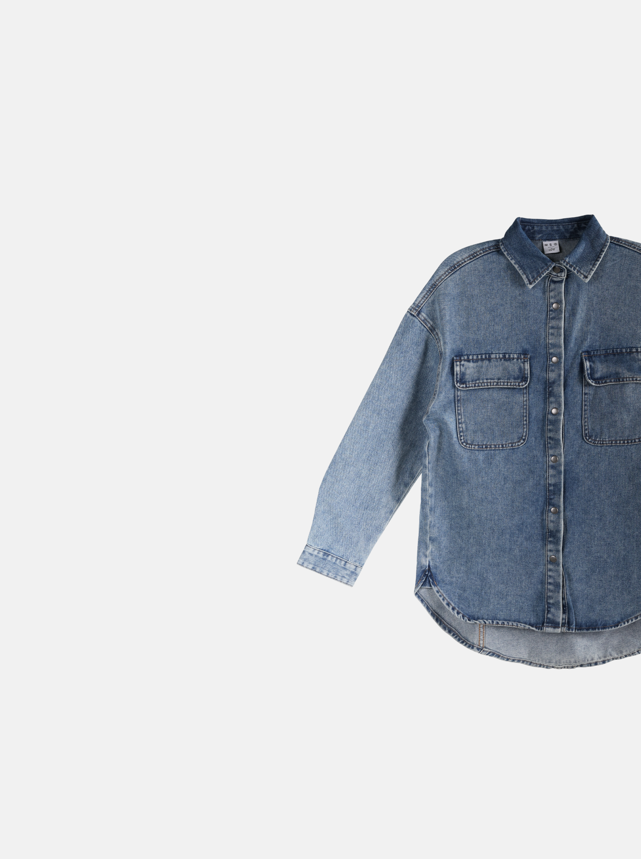 Retro Denim Jeans Top with Big Notes on Back (YS30134)