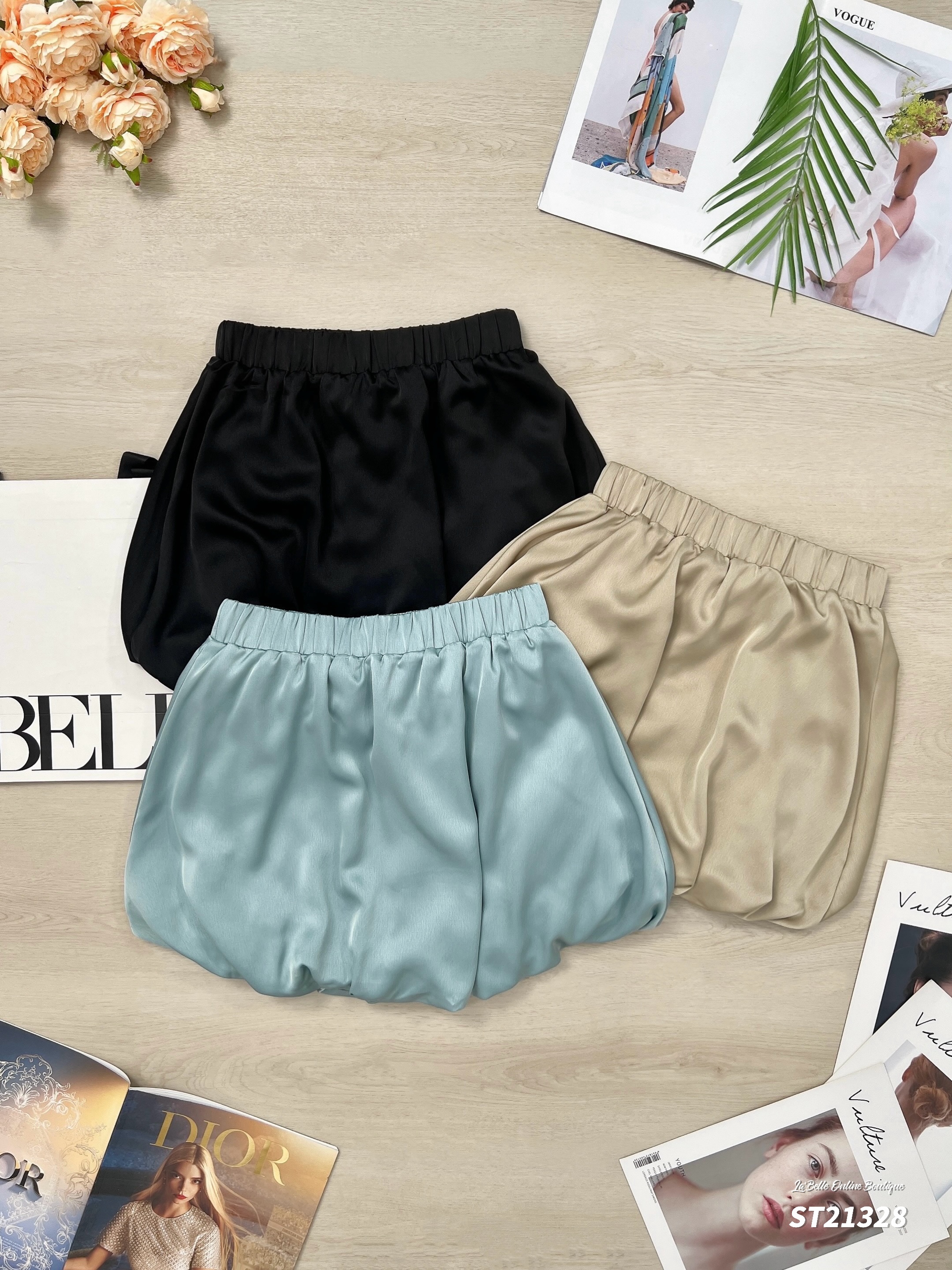 韩版可爱高腰泡泡裤裙 (ST21328)