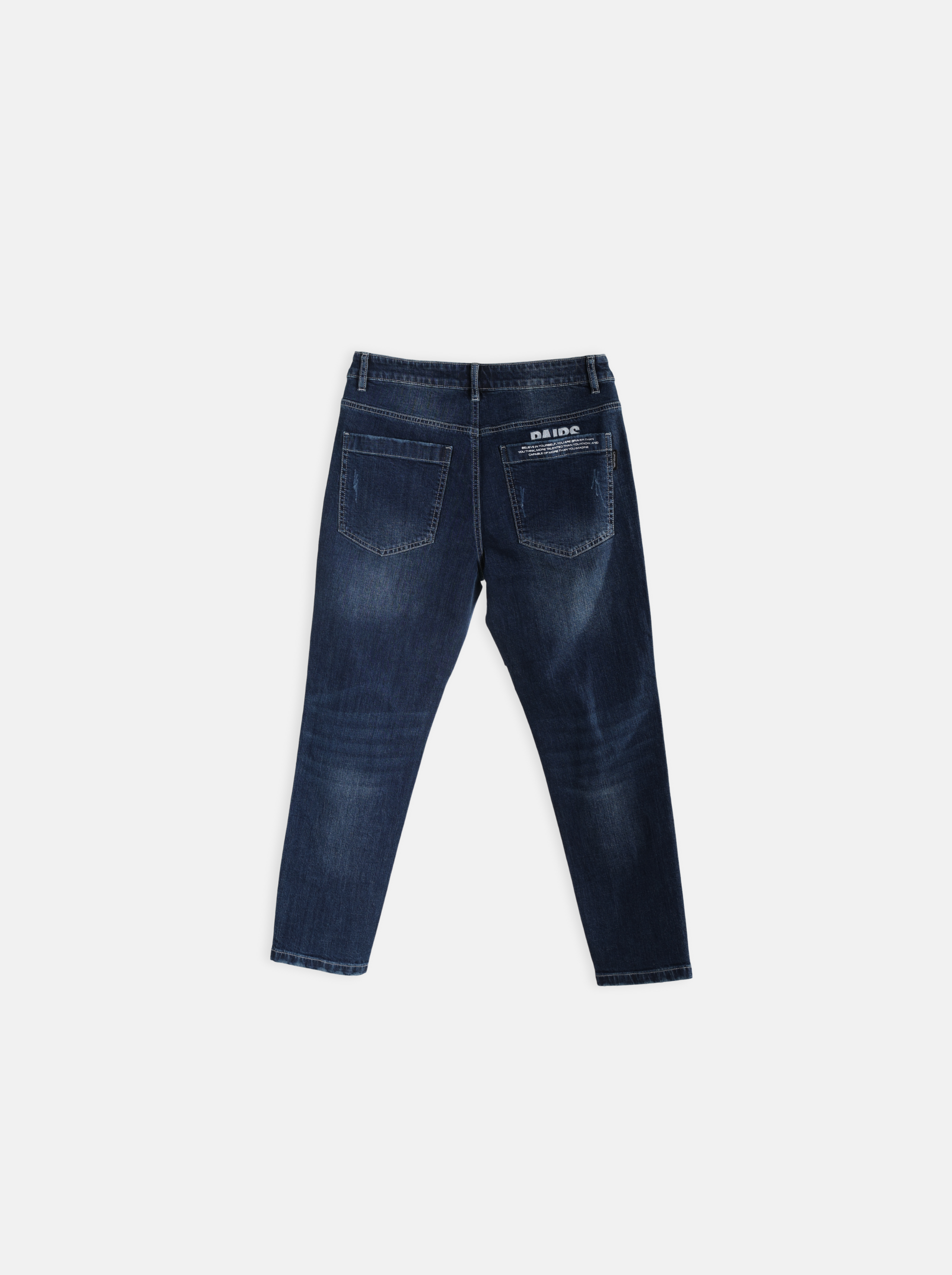 Men's Small Ripped Jeans with embroidered "#FREEDOM" Slogan  (YS30142)