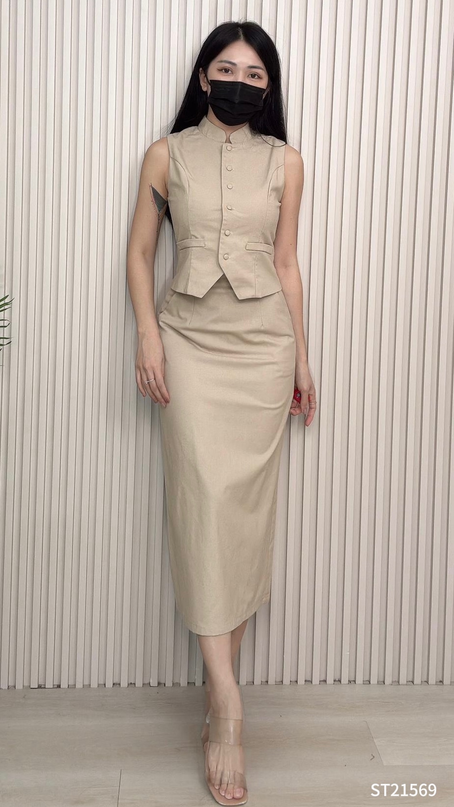 高级感新中式旗袍两件套 (ST21569)