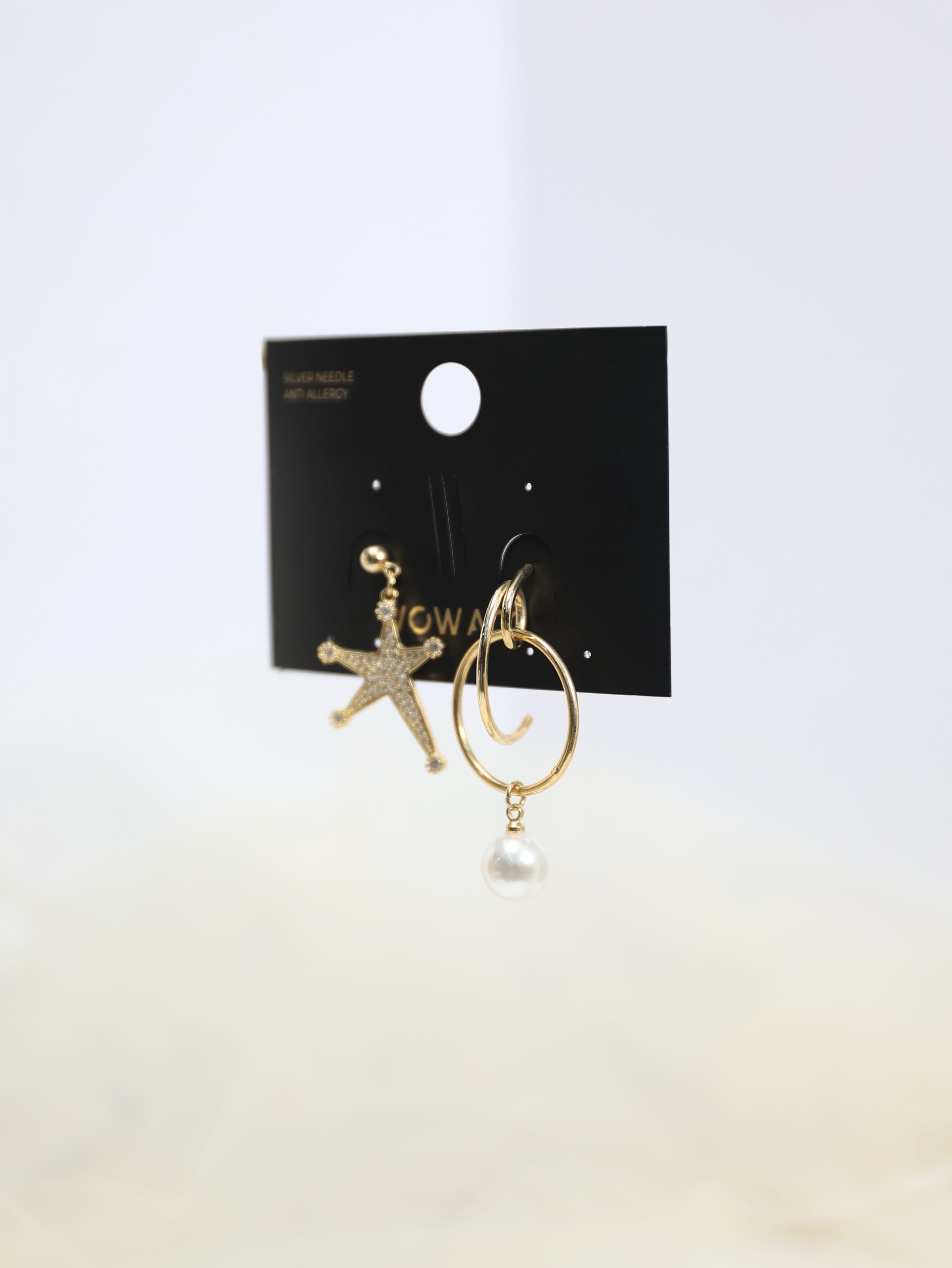 【W86105】02--Silver pin earrings-BM15