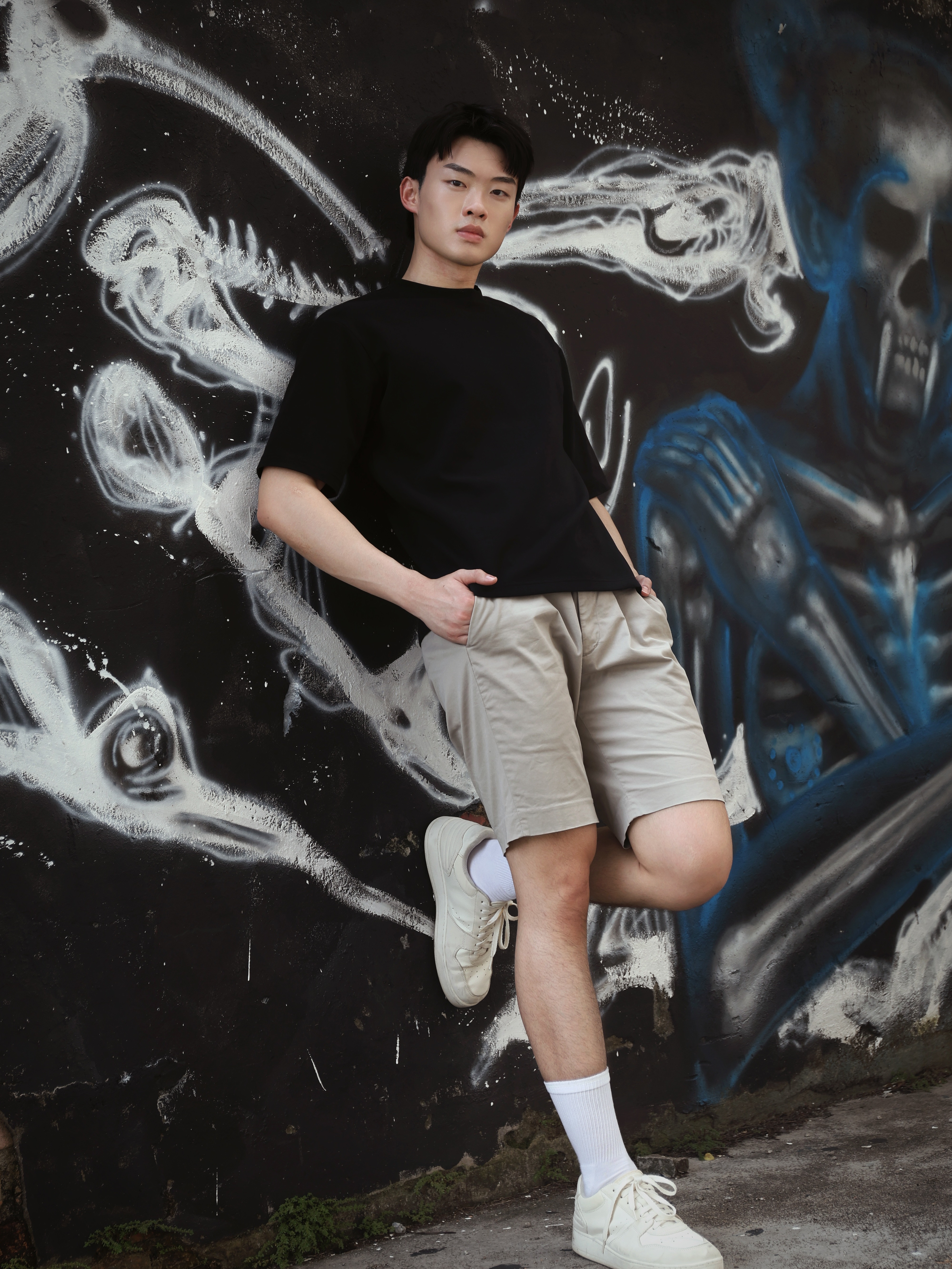 【STICKMEN】舒适圆领宽松OverSize上衣（SM100101 BLACK）